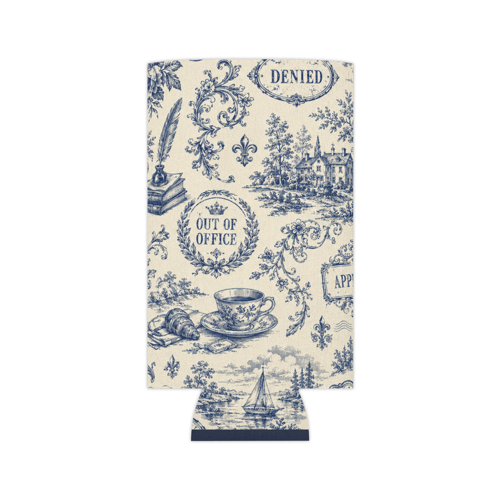 Out of Office Toile Can Cooler