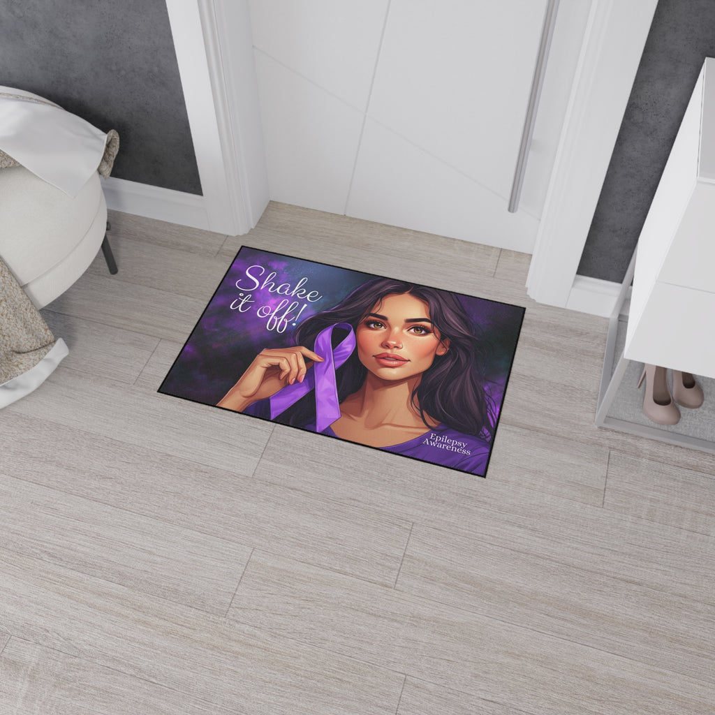 Epilepsy Awareness Heavy Duty Floor Mat, Shake It Off Design