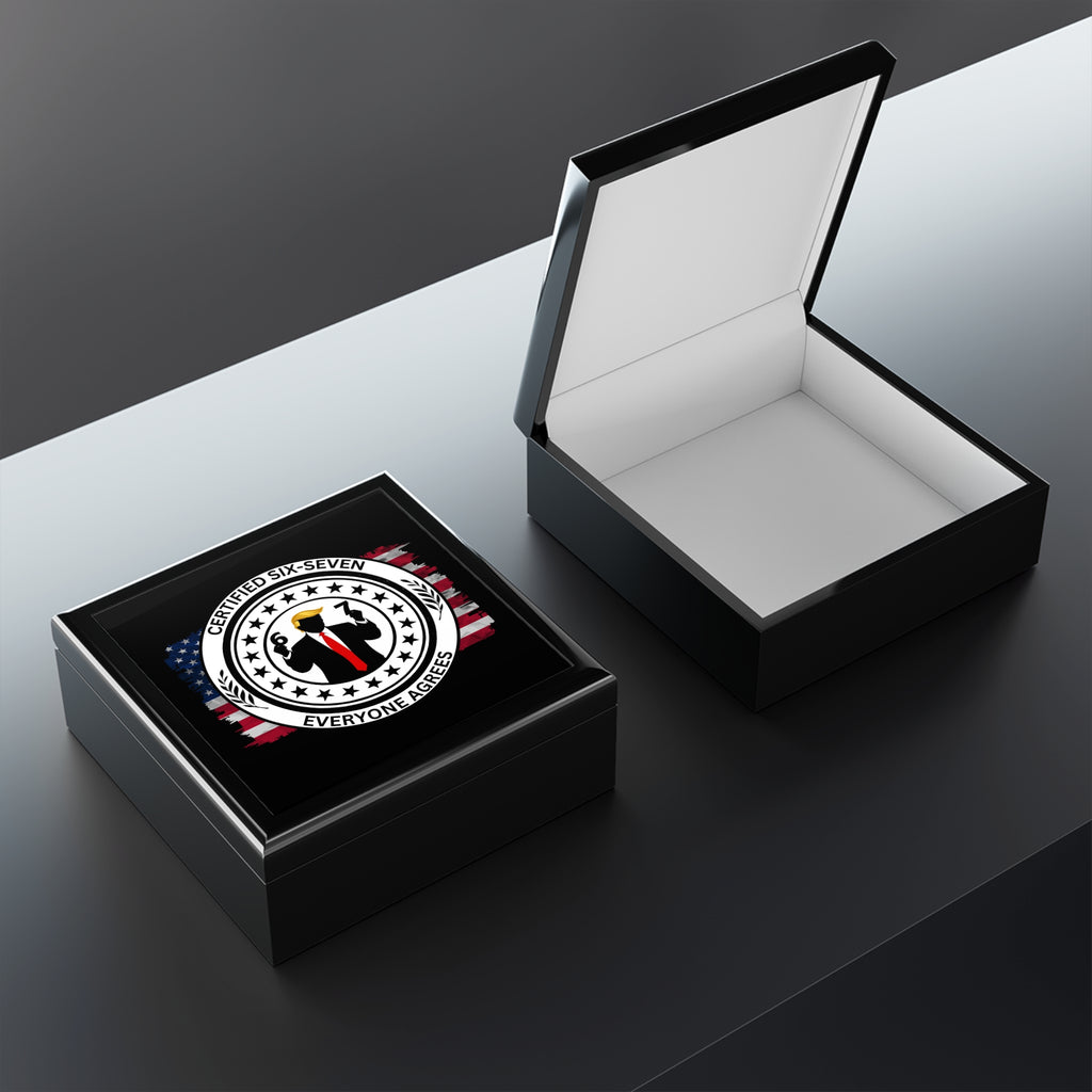 Certified Six-Seven Jewelry & Treasure Box — Political Parody Design