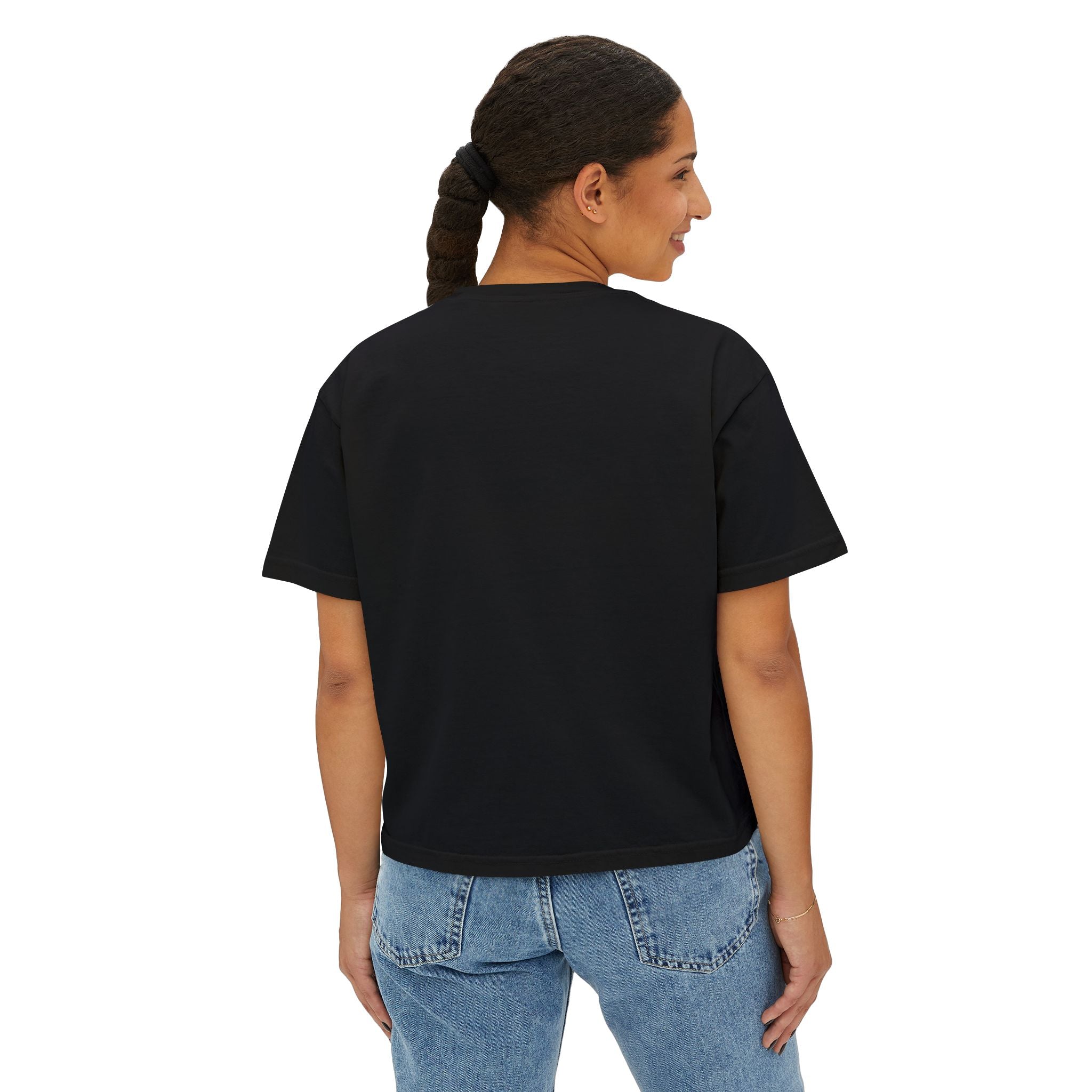 Cowboy Cat Cropped Tee | Vintage Western Cat Boxy Crop Top