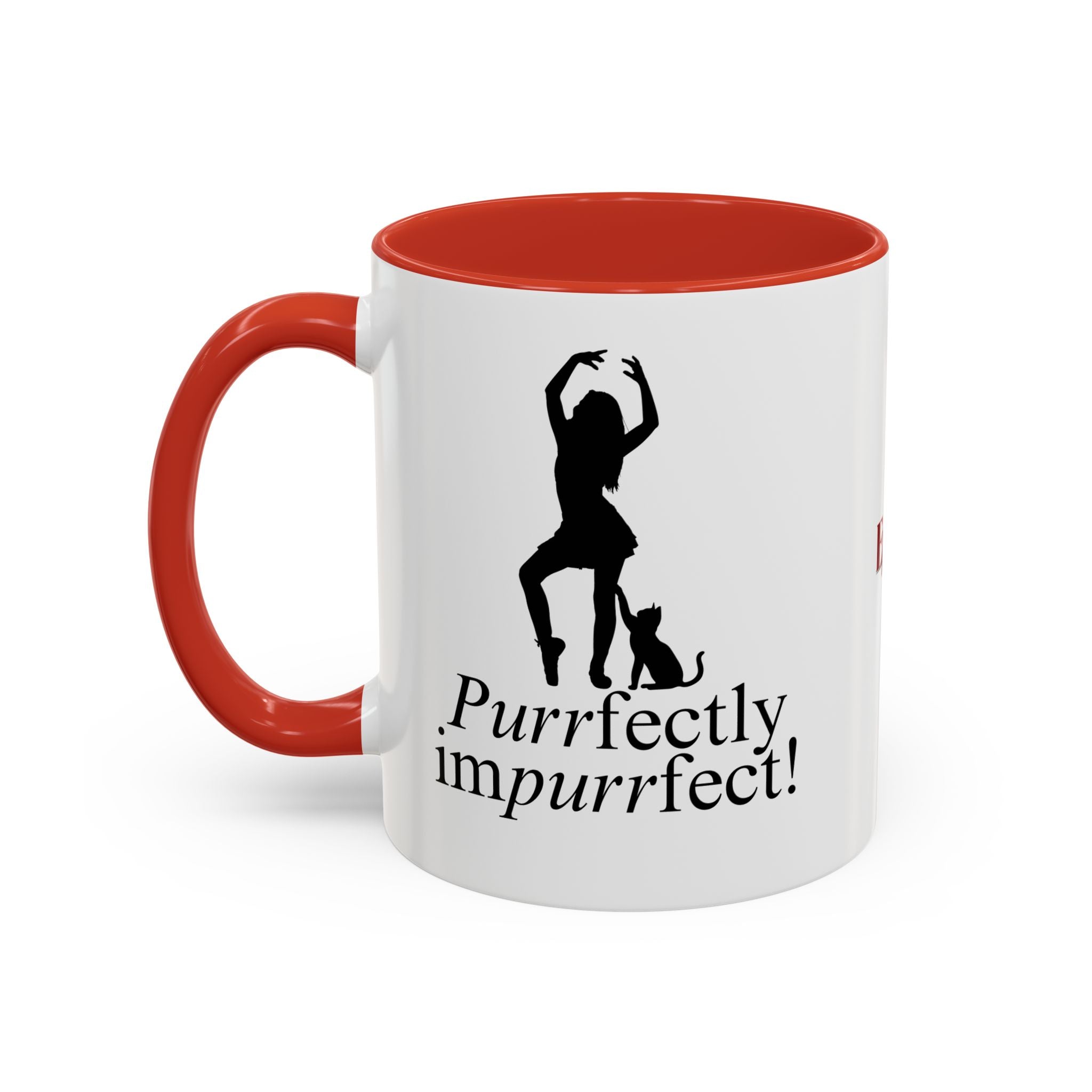 Photo depicting the ​Purrfectly Impurrfect Accent Coffee Mug (11, 15oz) from EpiAl's Shop.