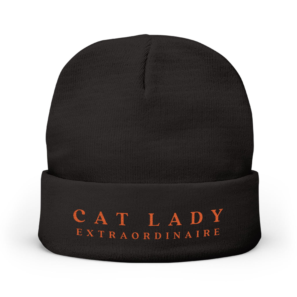 Cat Lady Extraordinaire Knit Beanie, Cozy Winter Hat