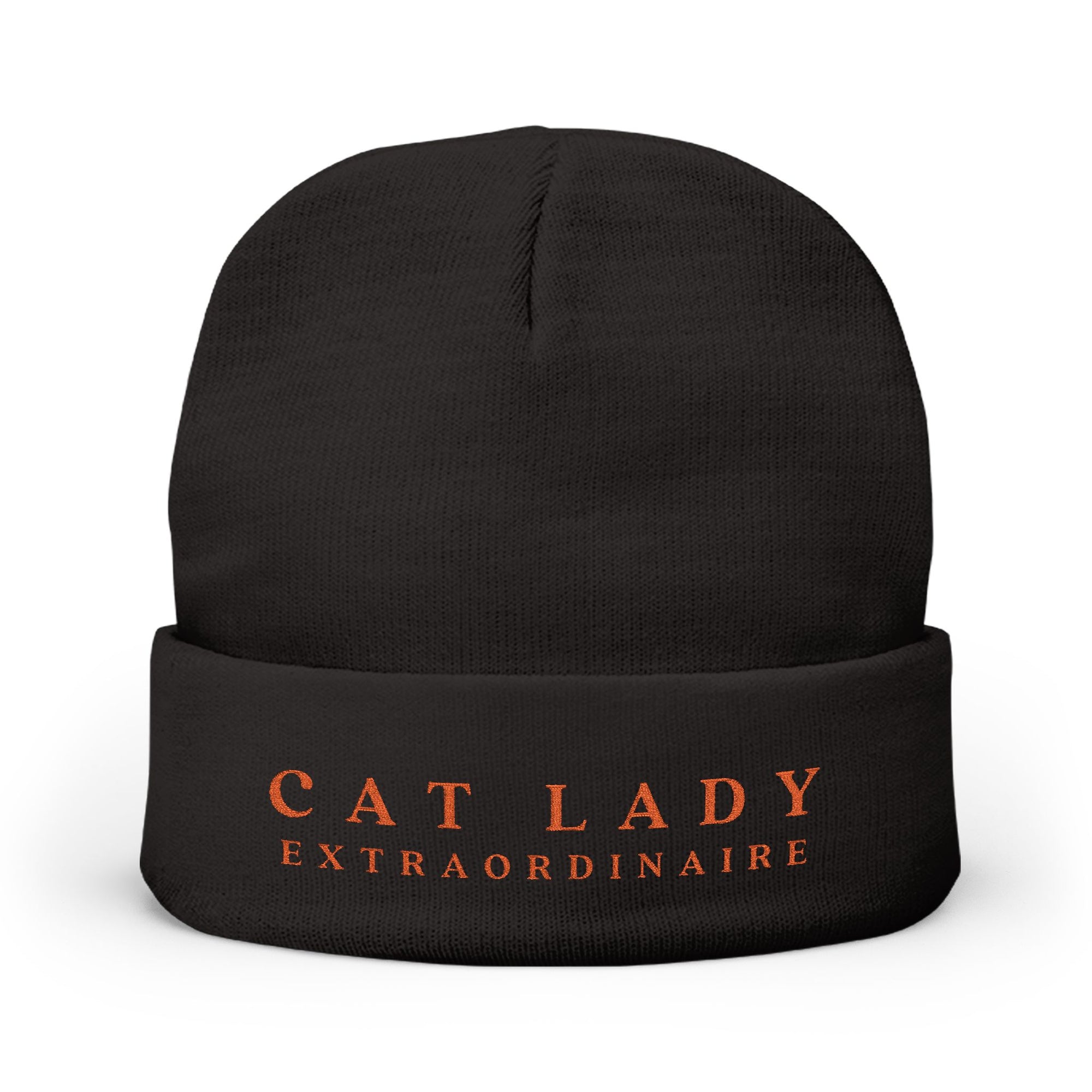 Cat Lady Extraordinaire Knit Beanie, Cozy Winter Hat