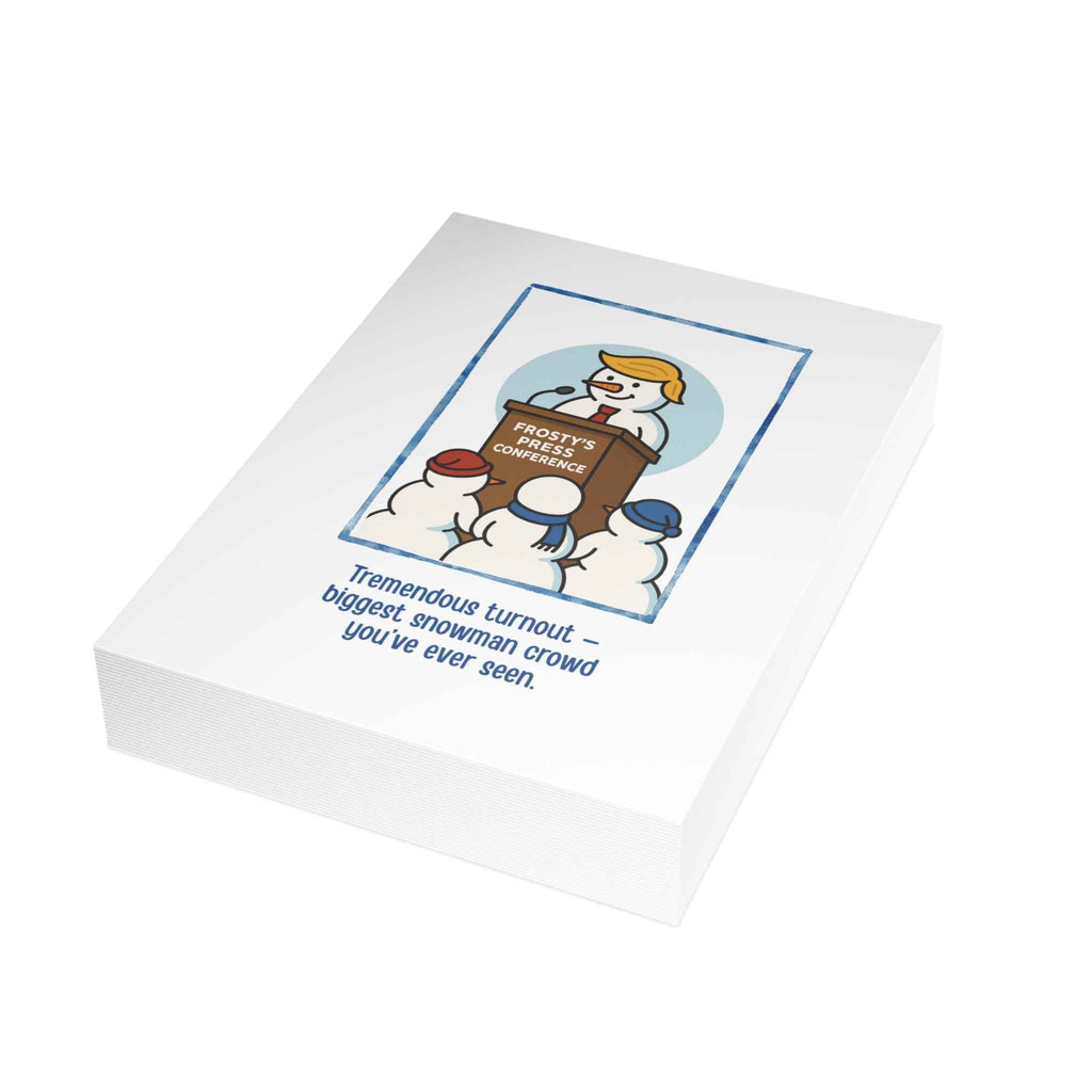 Frosty’s Press Conference Christmas Card – 1, 10, 30, 50 pc sets