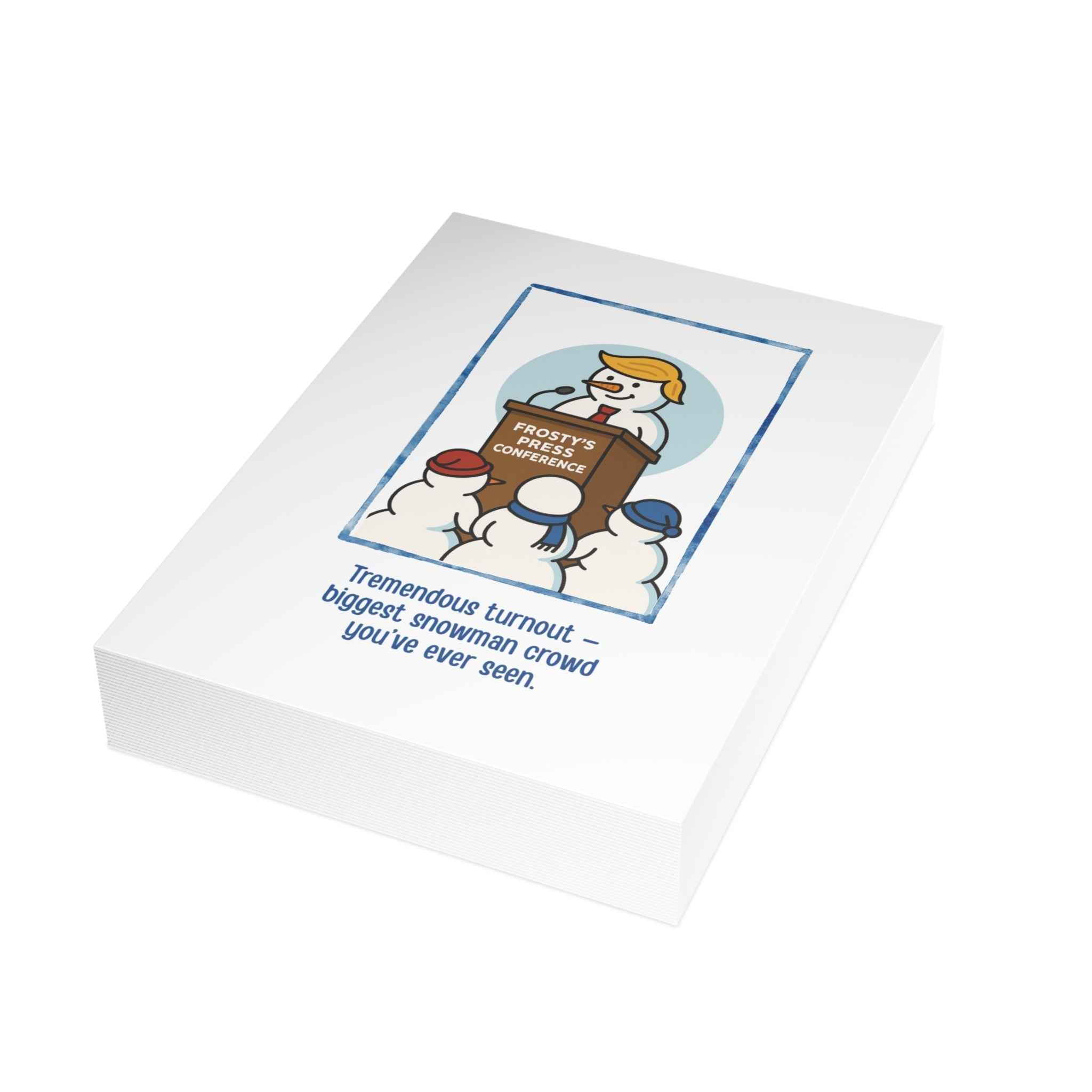 Frosty’s Press Conference Christmas Card – 1, 10, 30, 50 pc sets