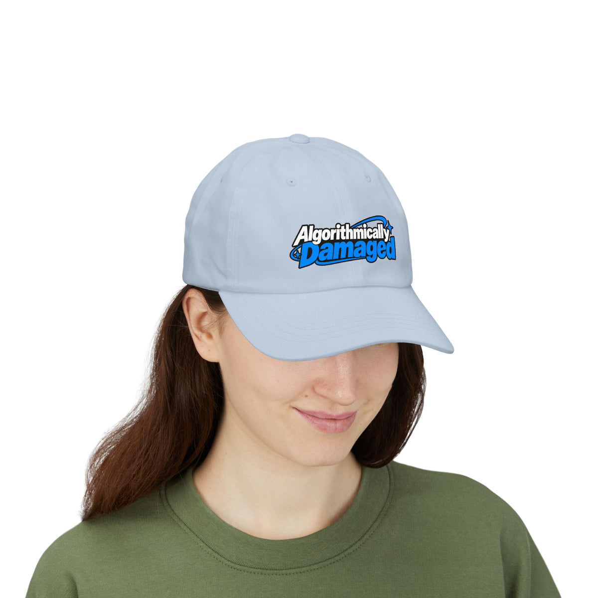 Algorithmically Damaged Dad Hat | Funny Algorithm Social Media Cap