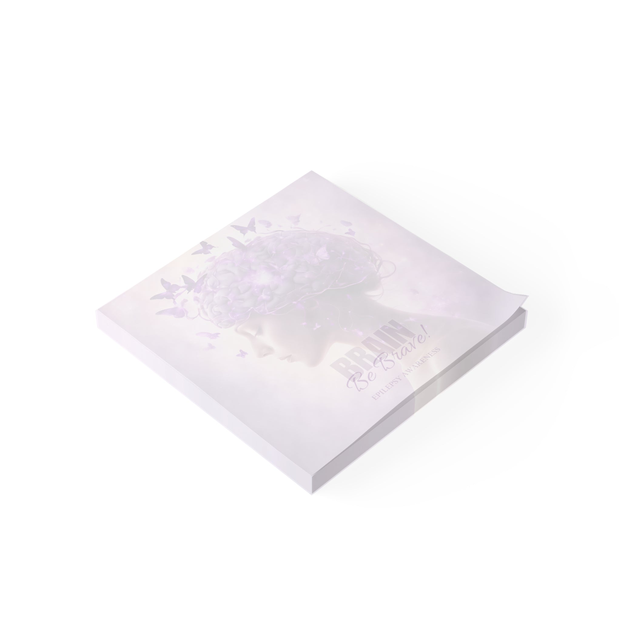 Photo depicting the ​Beautiful Brain Epilepsy Awareness Post-it® Note Pads from EpiAl's Shop.
