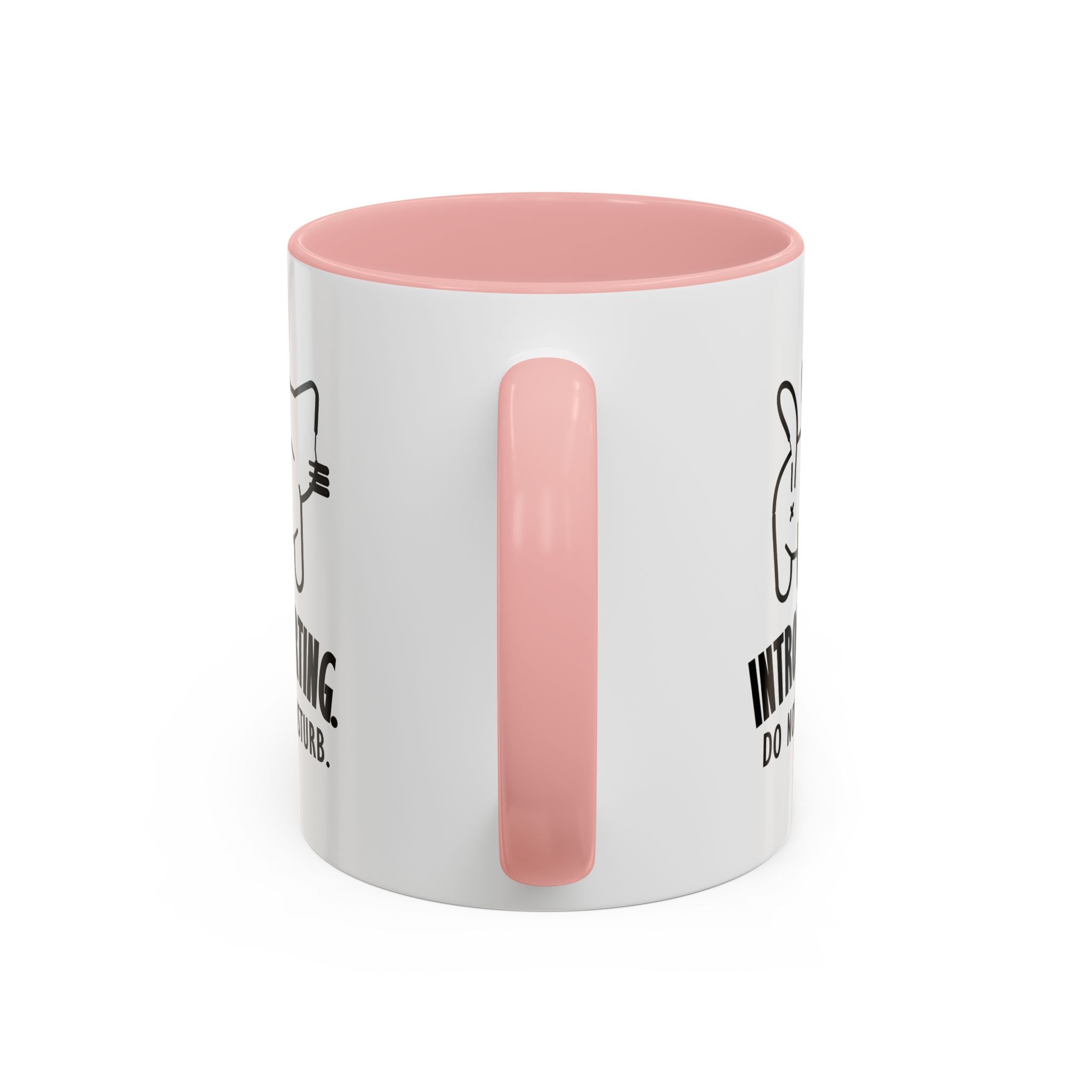 Introverting. Do Not Disturb. Two-Tone Cat Coffee Mug (11oz & 15oz)