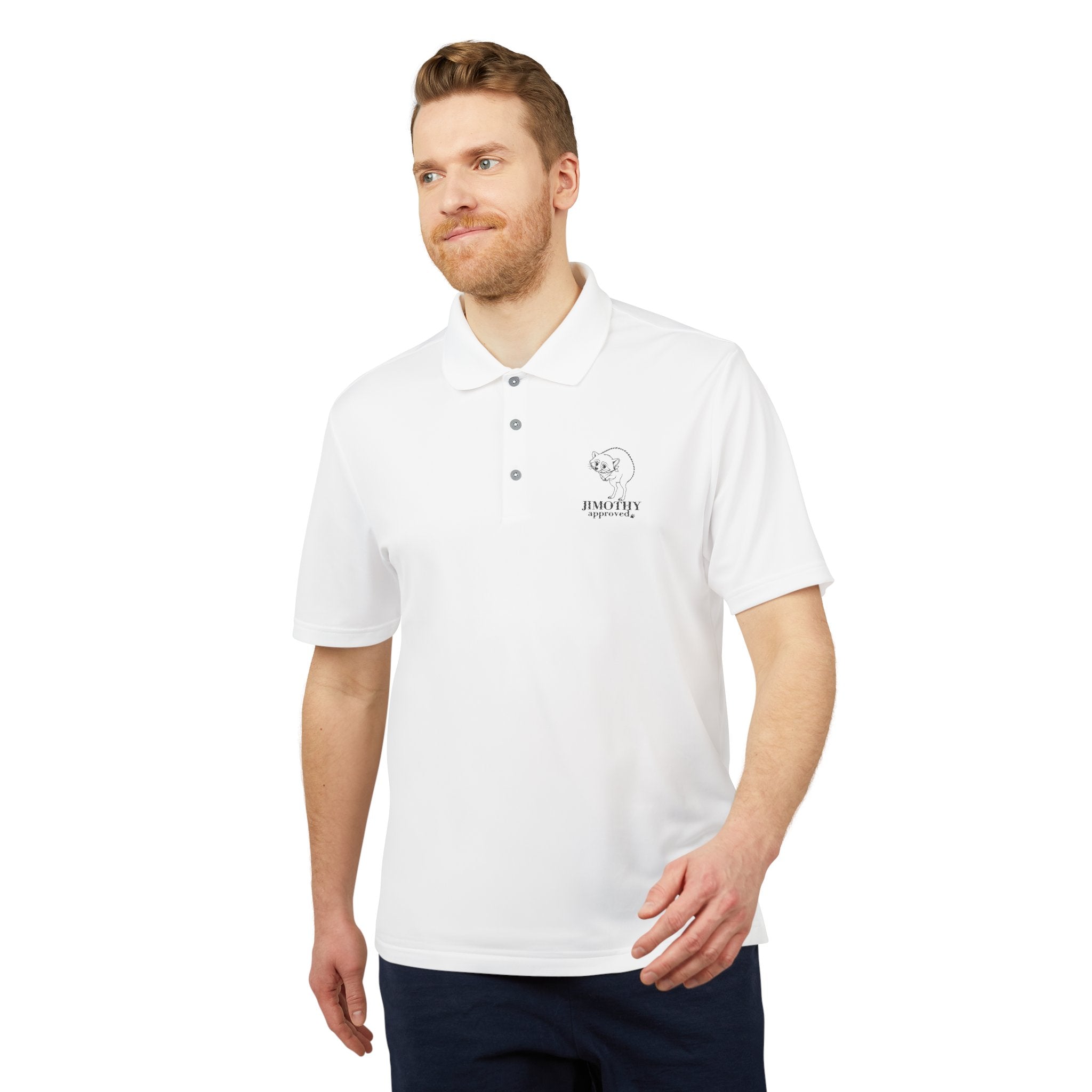 Jimothy Approved Performance Polo | Embroidered Funny Raccoon Golf Shirt