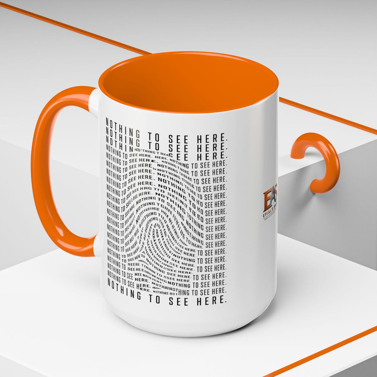 Nothing to See Here Mug | Hidden Fingerprint True Crime & Social Media Coffee Cup (11/15oz)