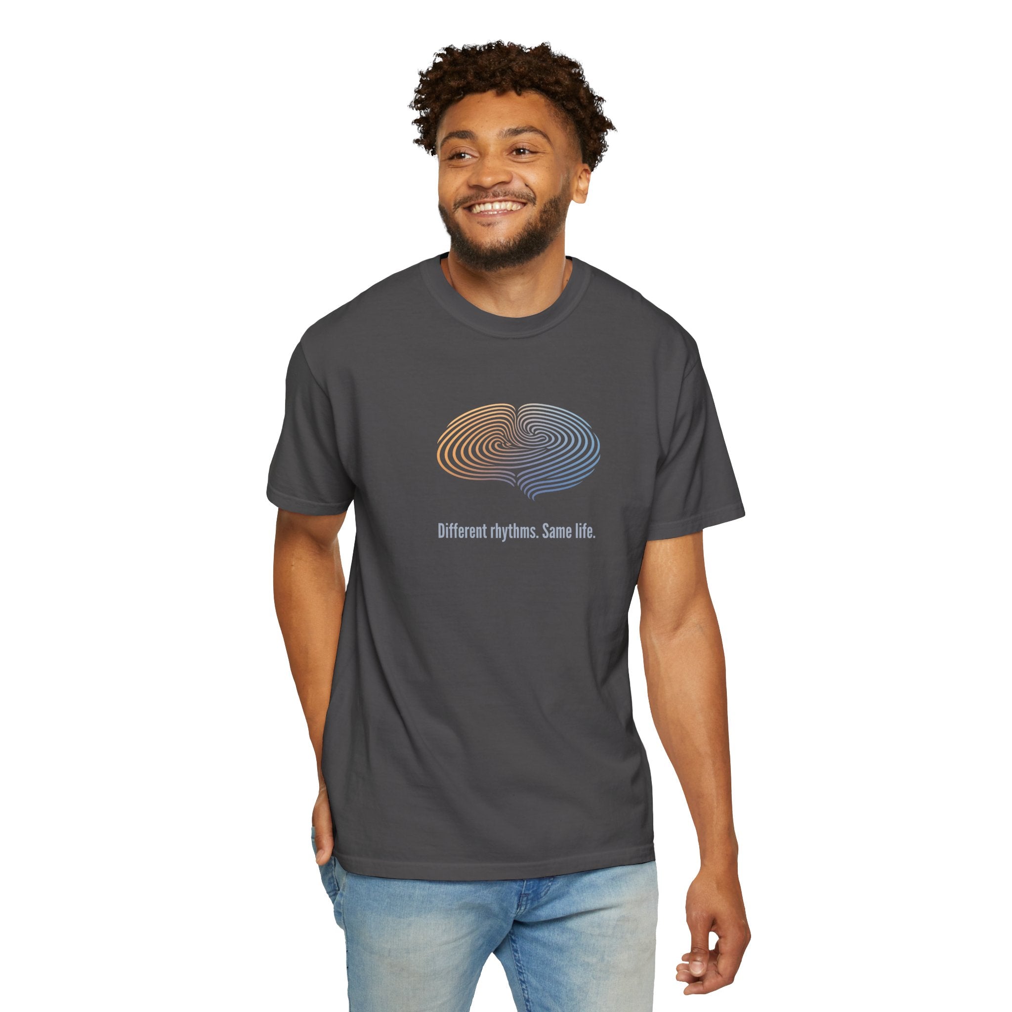 Different Rhythms. Same Life. — Epilepsy Awareness Unisex T-Shirt