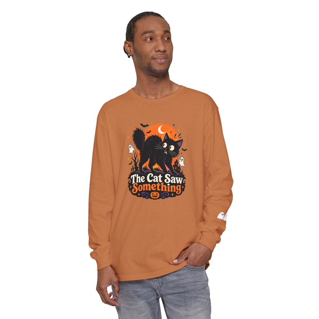 The Cat Saw Something Halloween Long Sleeve Shirt
