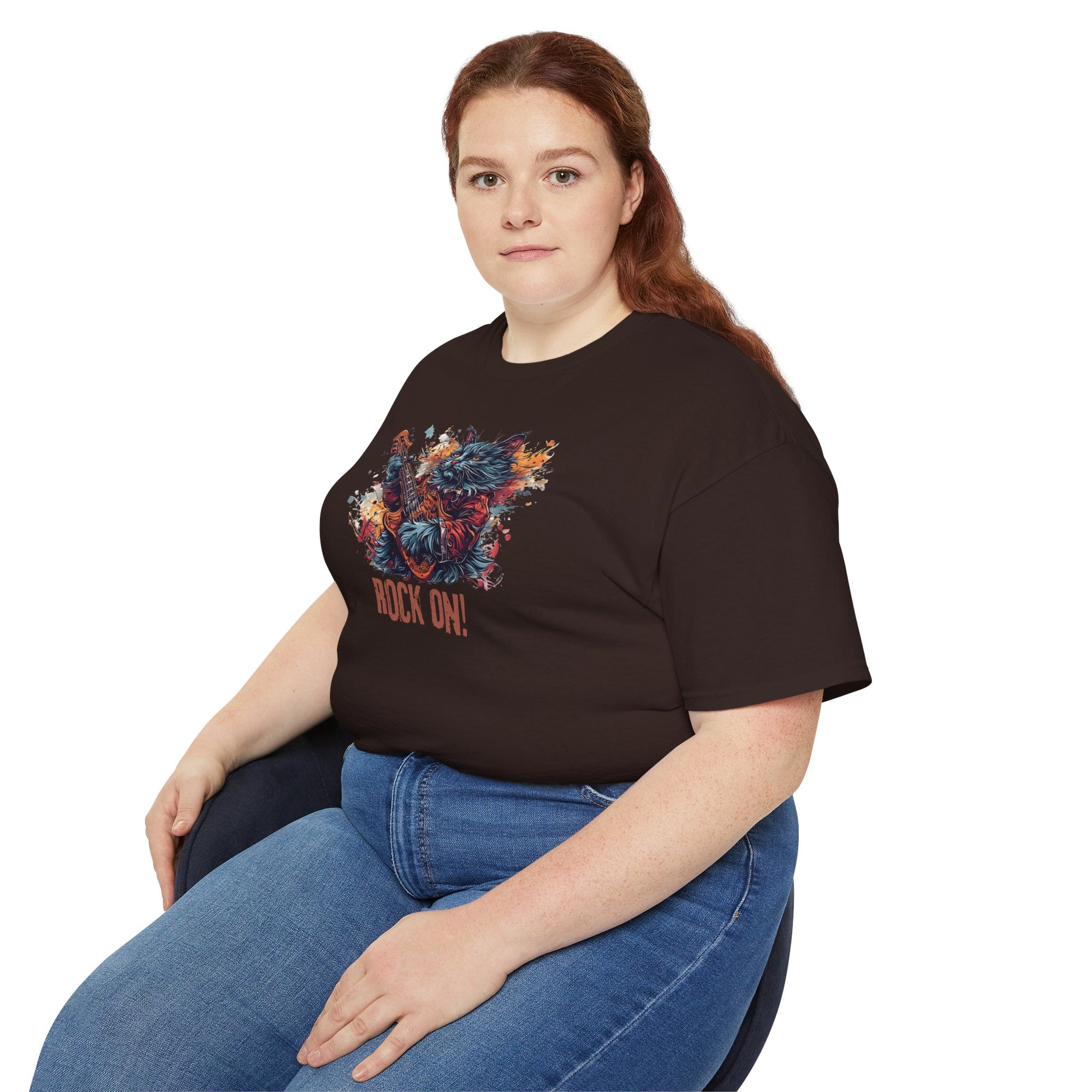 Rock On Cat Unisex Music Tee