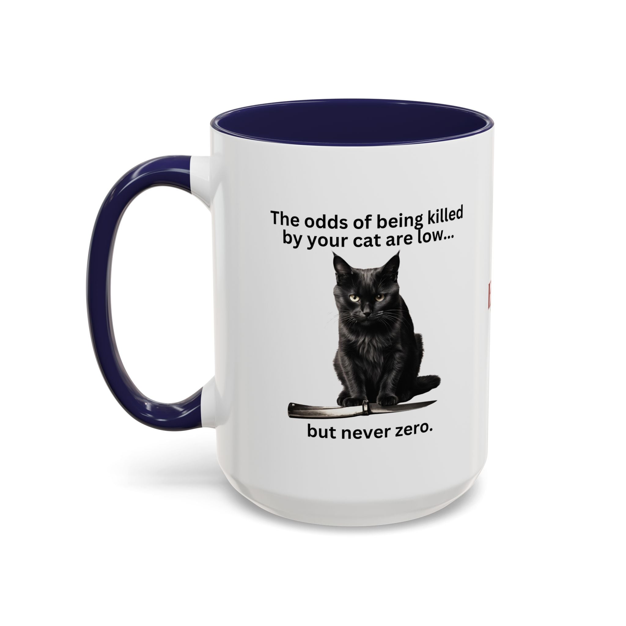 Photo depicting the ​Killer Cat Odds Accent Coffee Mug (11, 15oz) from EpiAl's Shop.