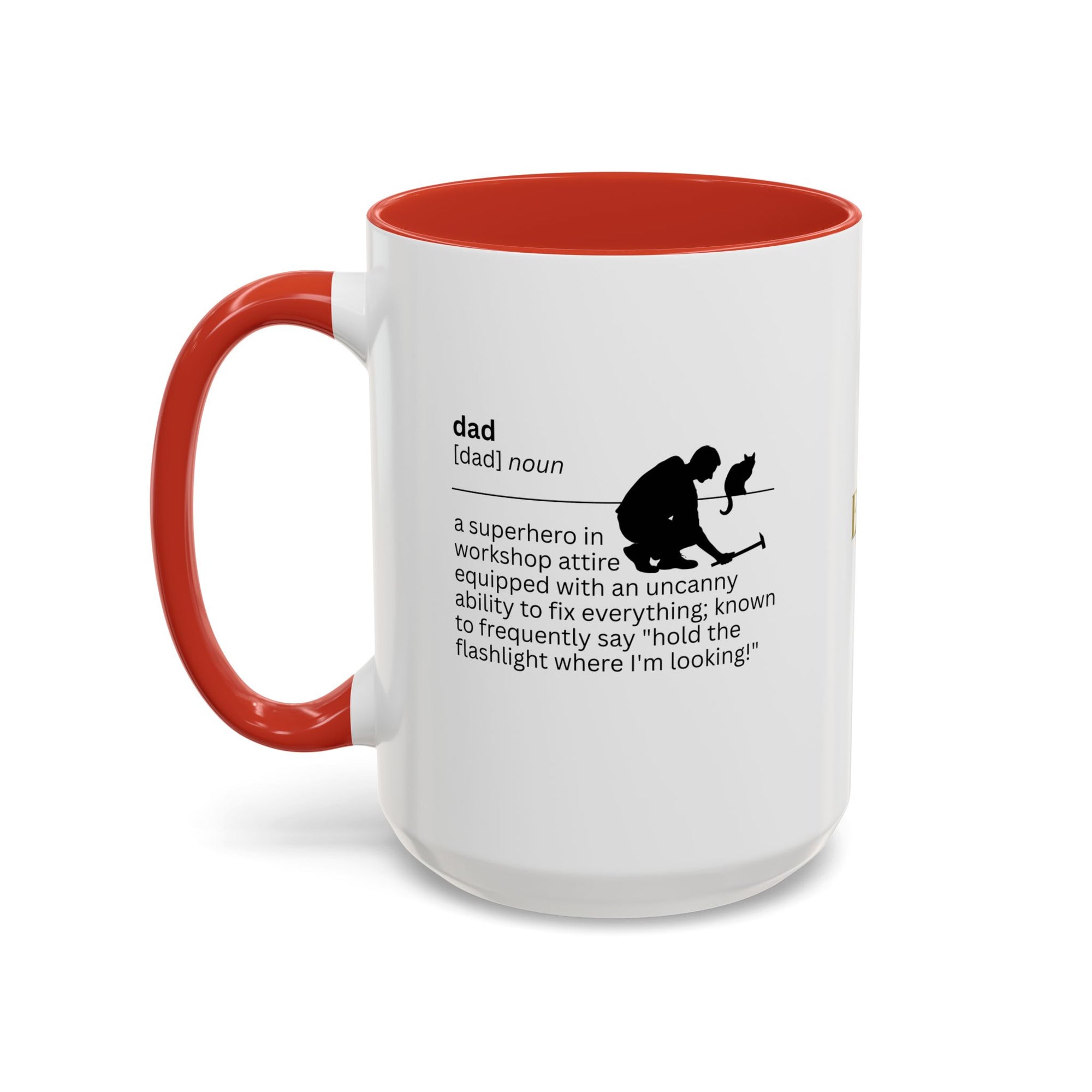 Dad Flashlight Accent Coffee Mug - Perfect Gift for Dads