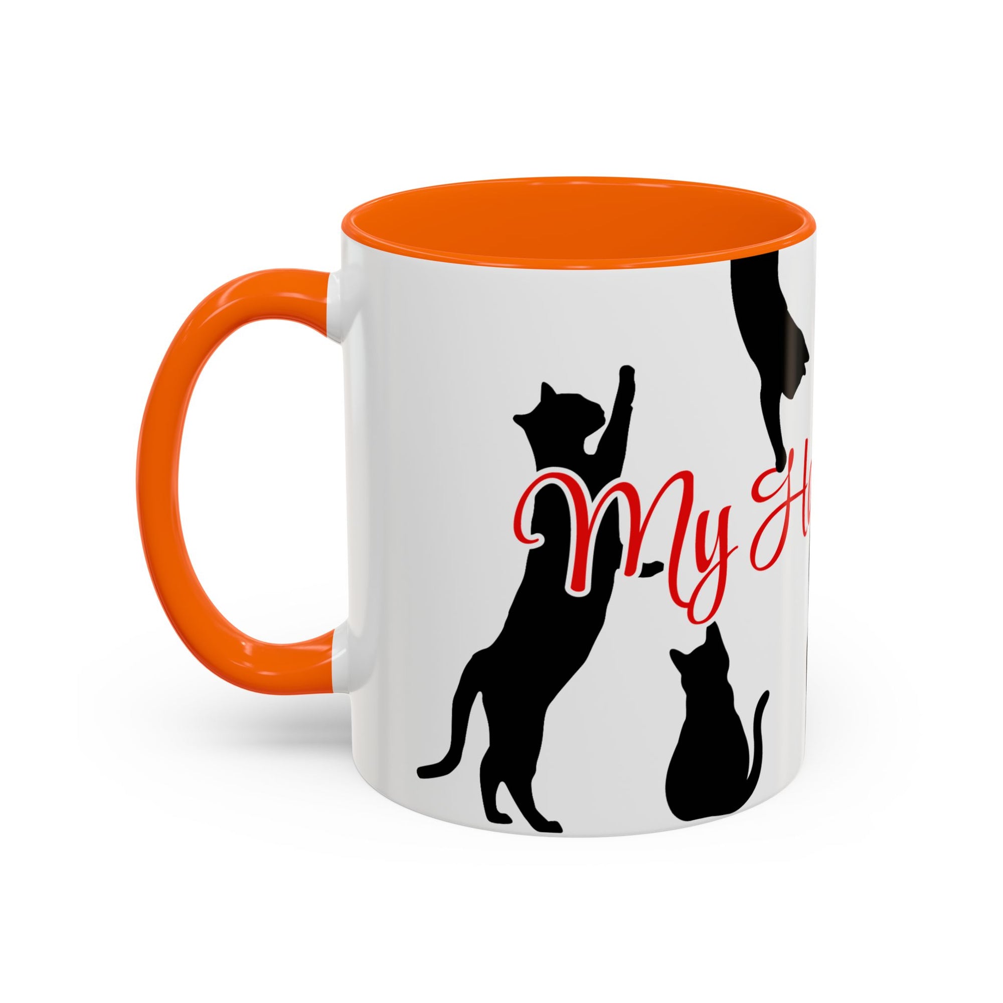 Silhouette Cat Lovers Accent Mug