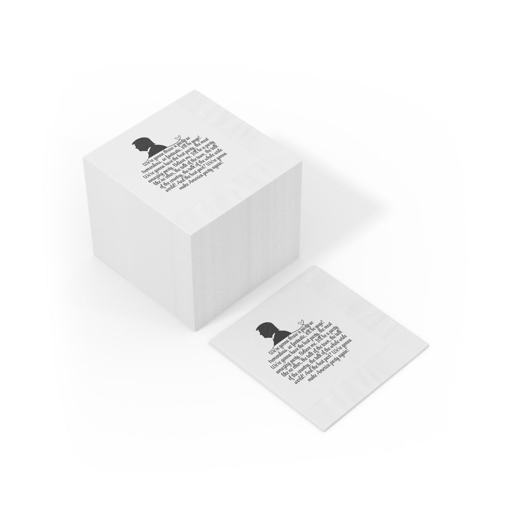 Trump The Best Party White Coined Napkins