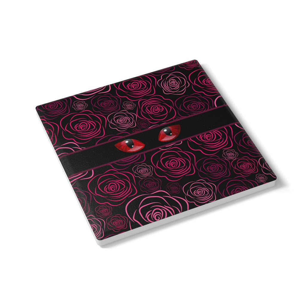 Mystery Cat Eyes Ceramic Coaster