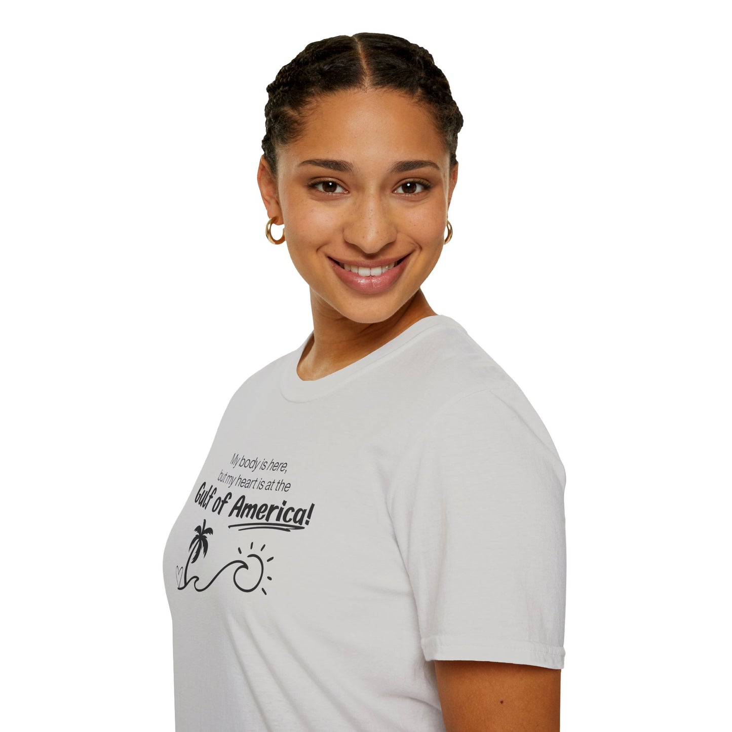 Heart at the Gulf of America Graphic T-Shirt - Perfect for Beach Lovers