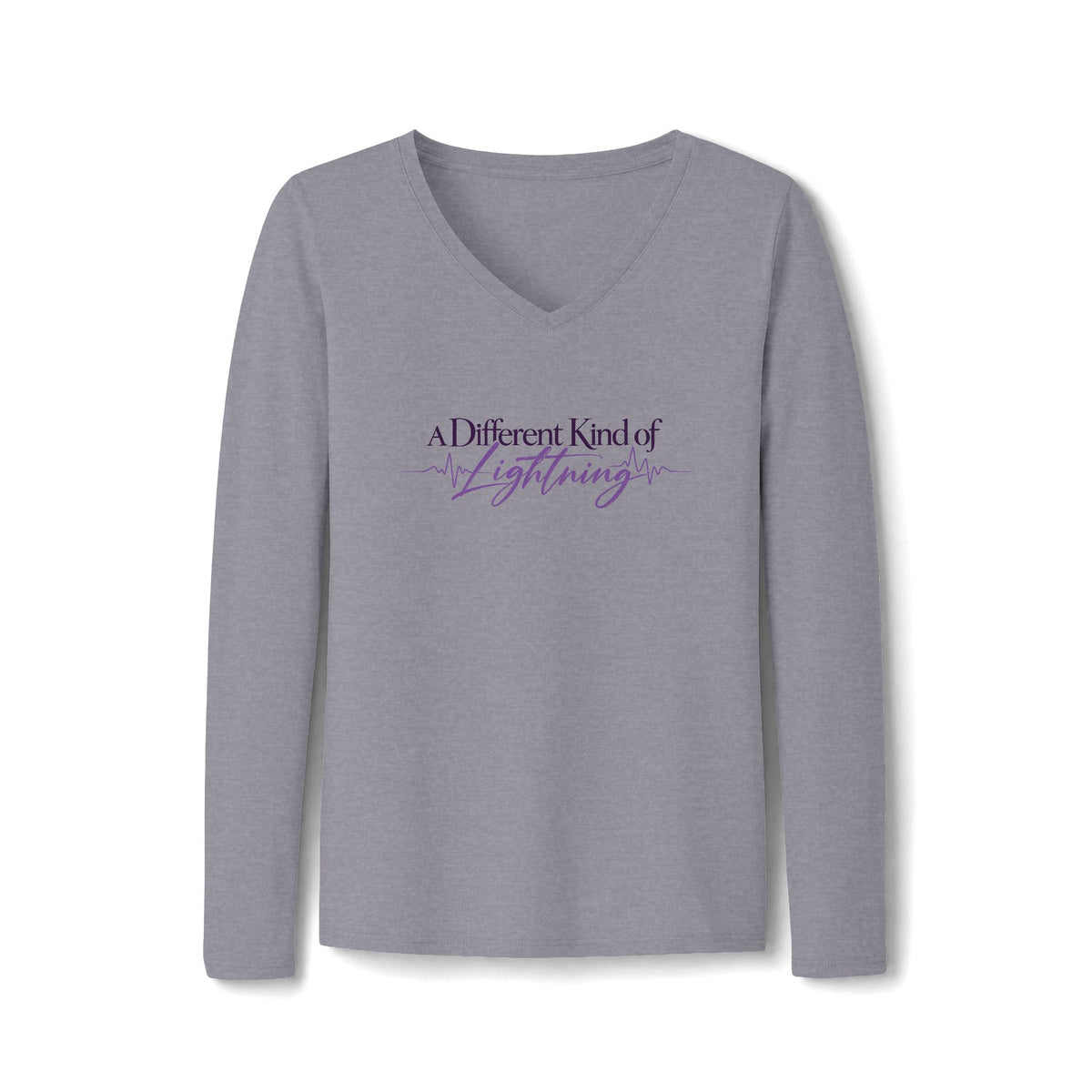 A Different Kind of Lightning | Epilepsy Awareness Women's Long Sleeve V-Neck Tee