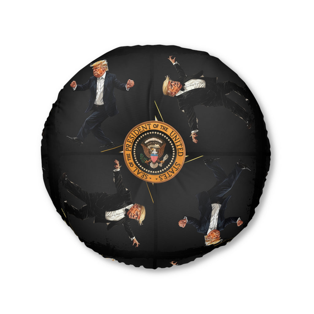 Dancing Donald Novelty Tufted Floor Pillow, Round