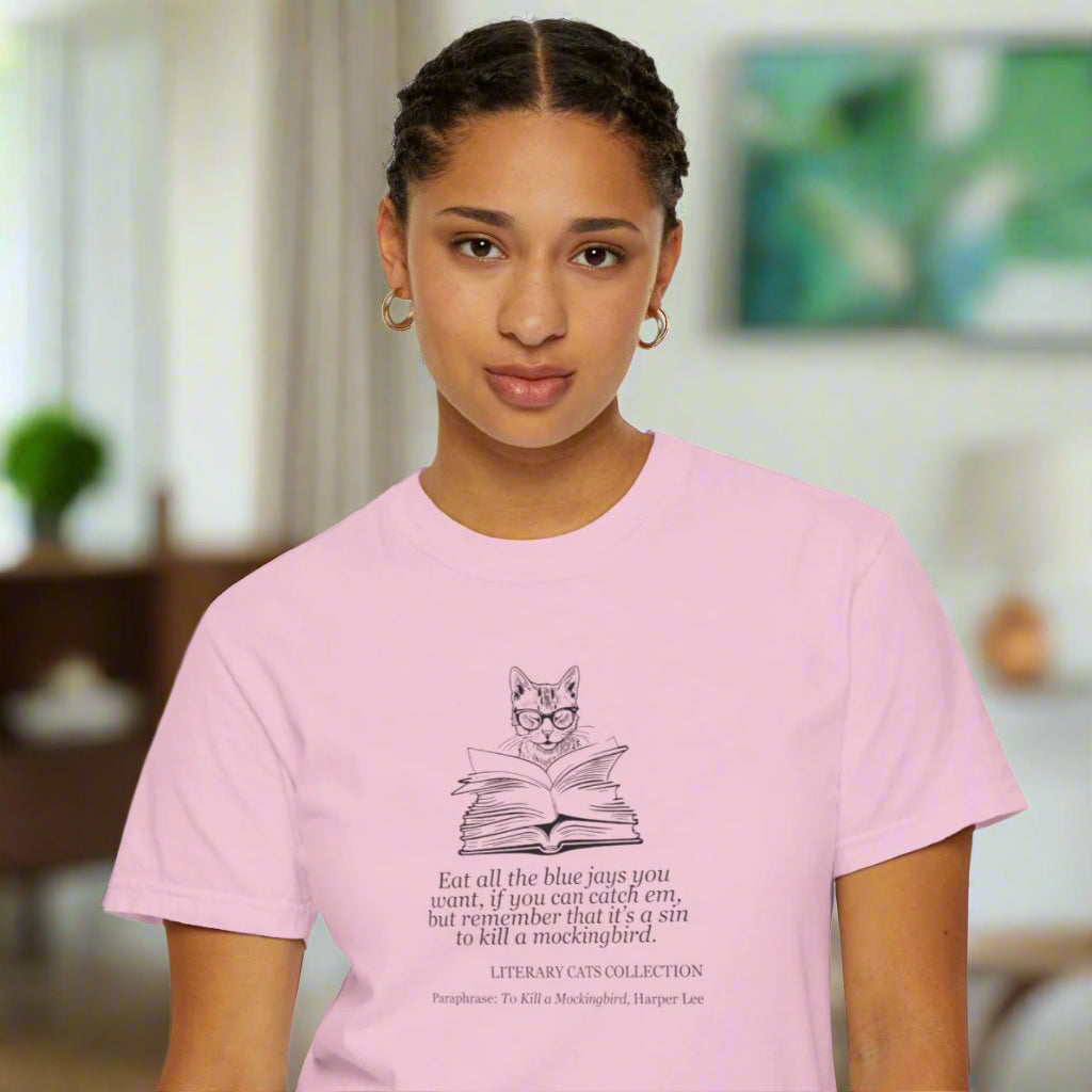 Literary Cat Unisex T-Shirt - To Kill a Mockingbird