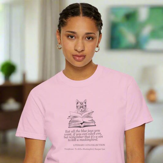 Literary Cat Unisex T-Shirt - To Kill a Mockingbird