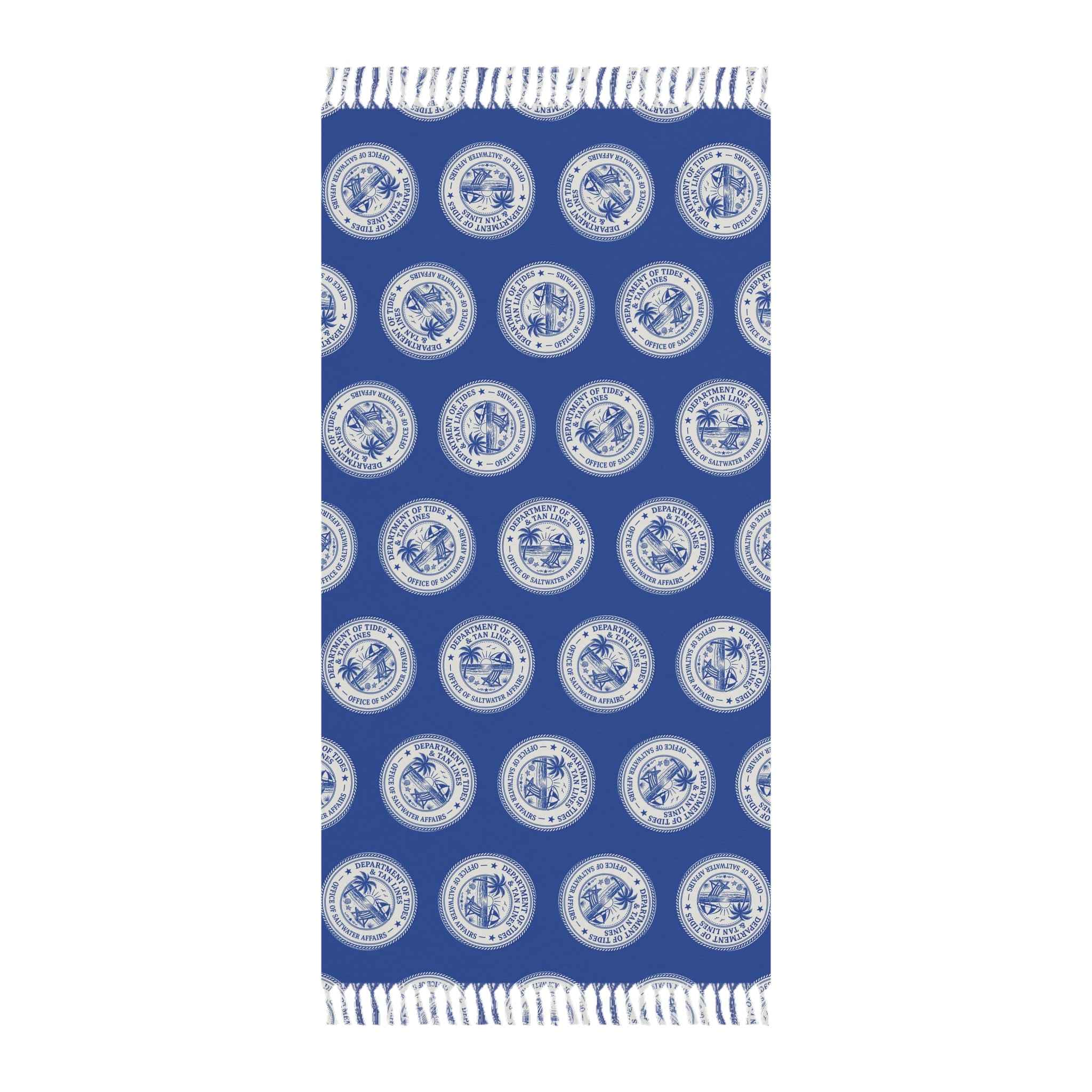 Department of Tides & Tan Lines Beach Blanket – Coastal Seal Boho Towel, Office of Saltwater Affairs