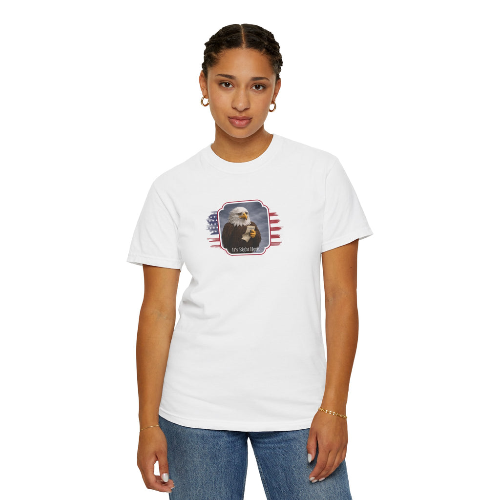 “It’s Right Here” Political Parody T-Shirt