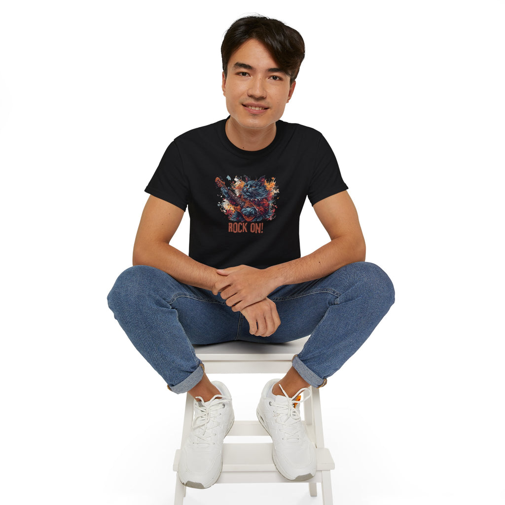 Rock On Cat Unisex Music Tee