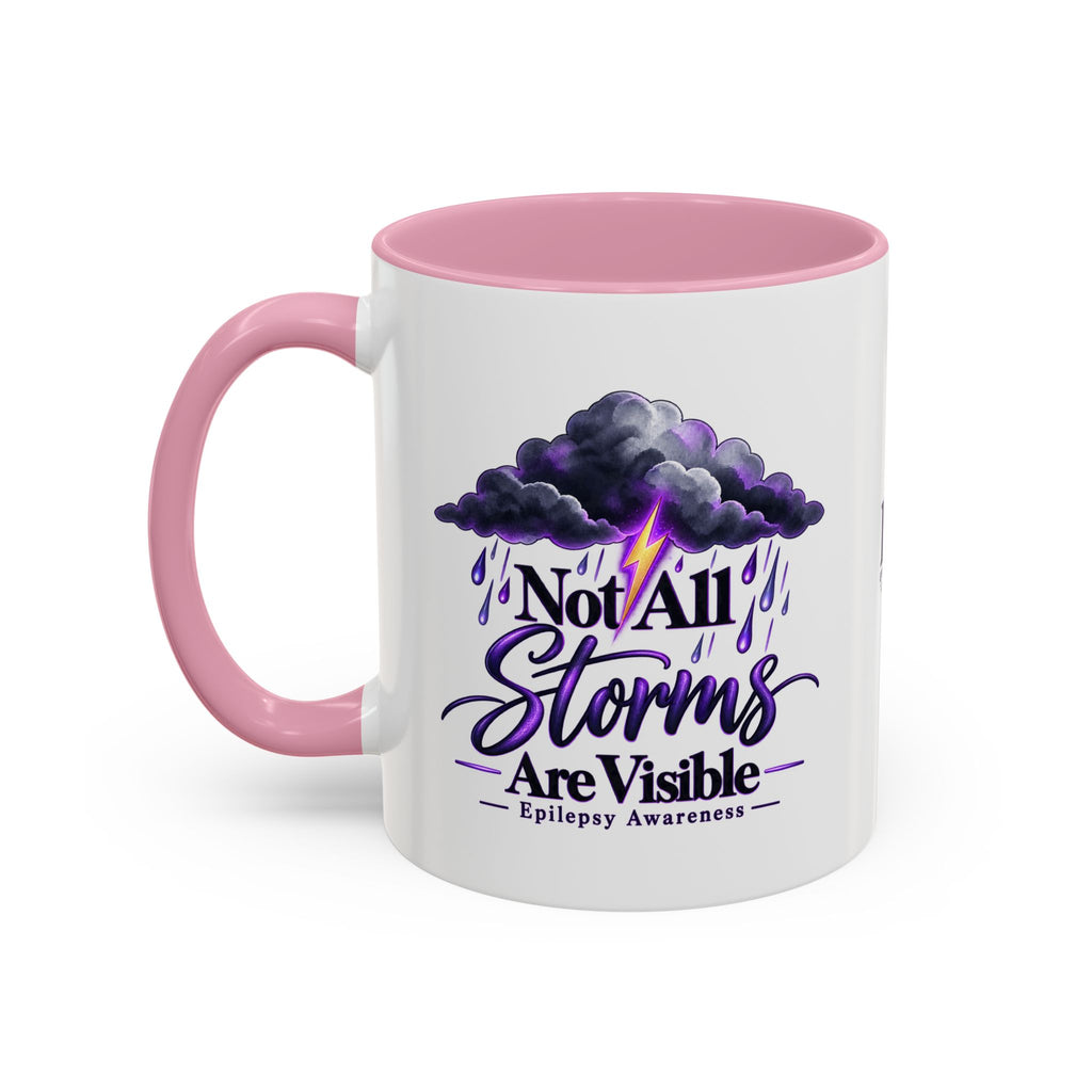 Not All Storms Are Visible Epilepsy Awareness Mug | Purple Storm Cloud Coffee Cup (11oz/15oz)