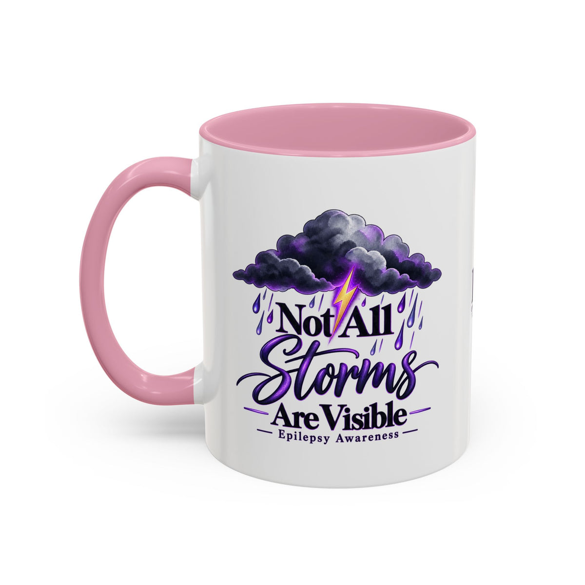 Not All Storms Are Visible Epilepsy Awareness Mug | Purple Storm Cloud Coffee Cup (11oz/15oz)