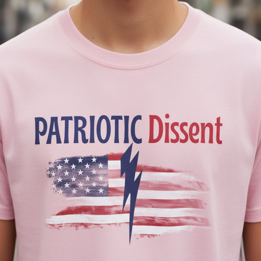 Patriotic Dissent Unisex T-Shirt – American Flag Statement Tee