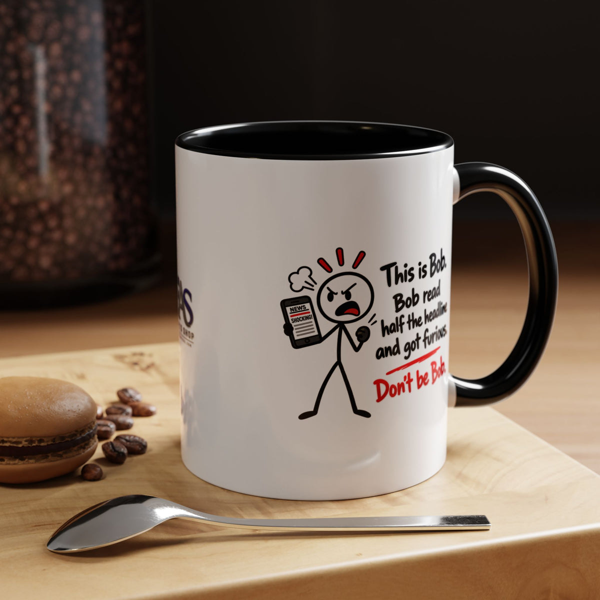 Don’t Be Bob Headline Mug | Funny Social Media & True Crime Coffee Mug (11, 15oz)