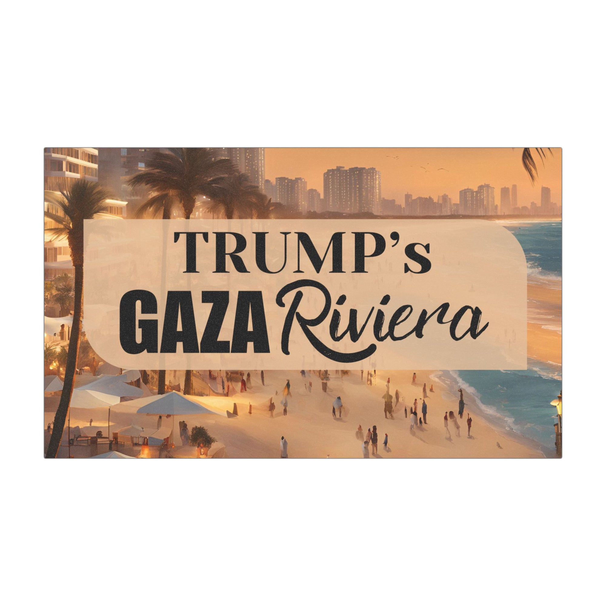 Trump's Gaza Riviera Beach Car Magnet - Fun Travel Decor