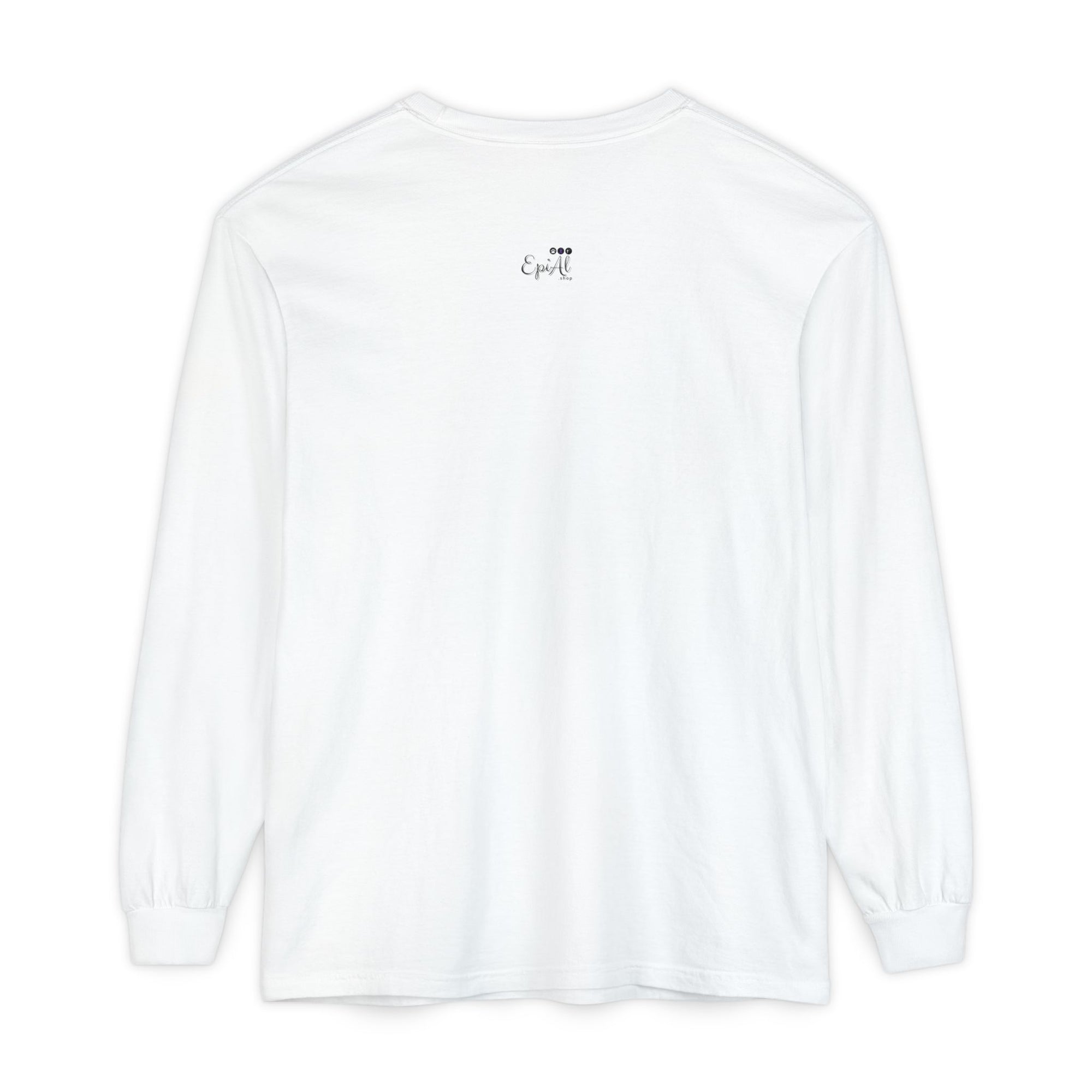 Whimsical Long Sleeve T-Shirt with Giant Cat Design
