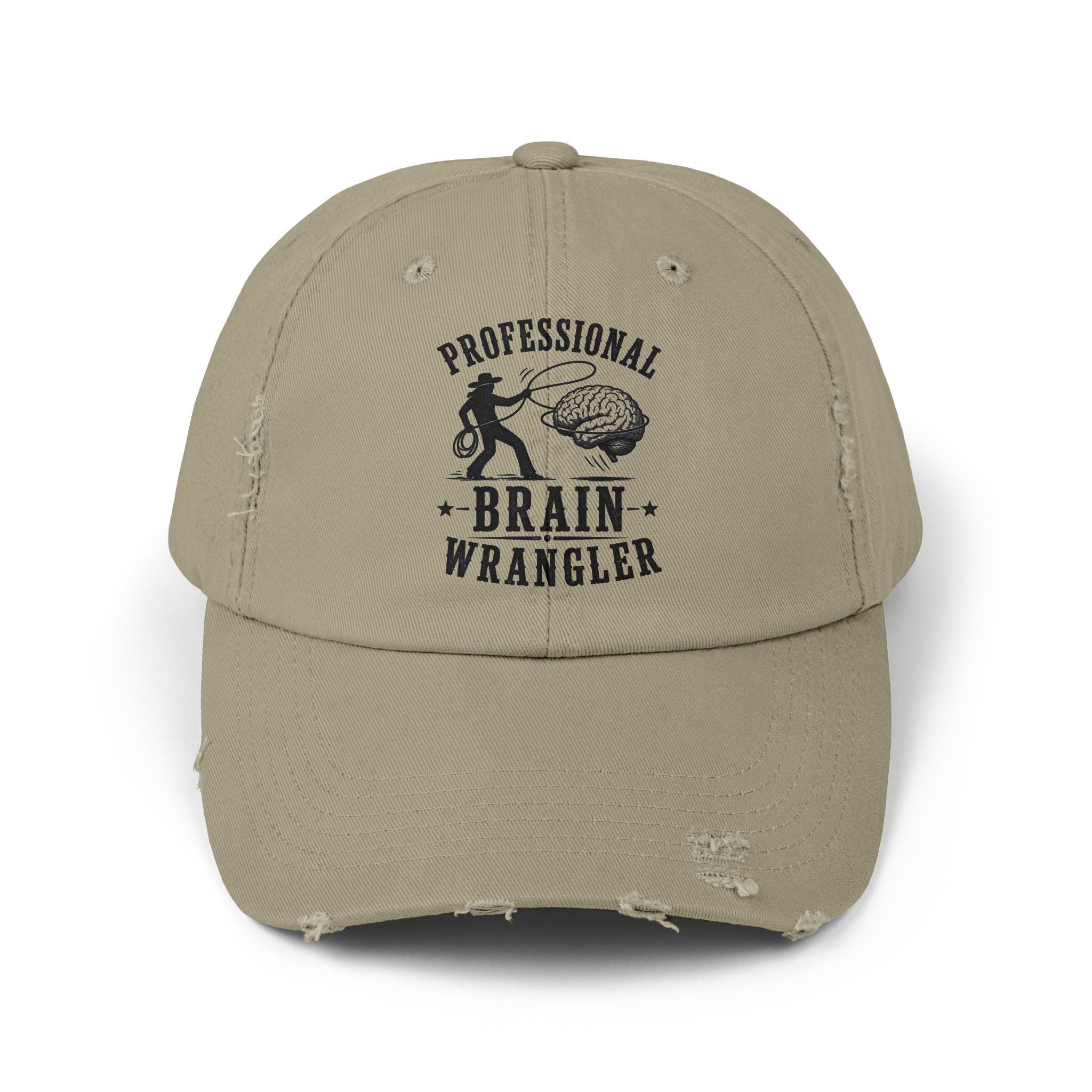 Professional Brain Wrangler Distressed Cap