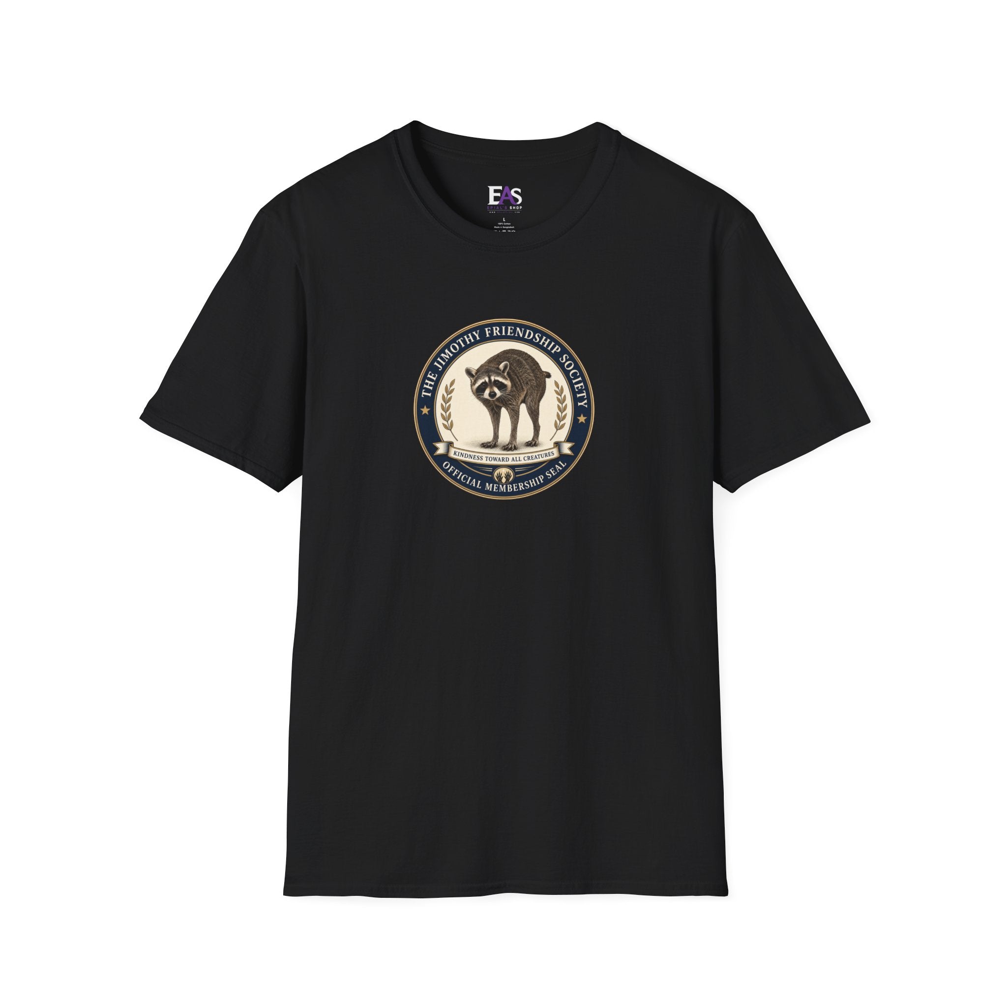 The Jimothy Friendship Society T-Shirt | Raccoon Membership Seal Tee