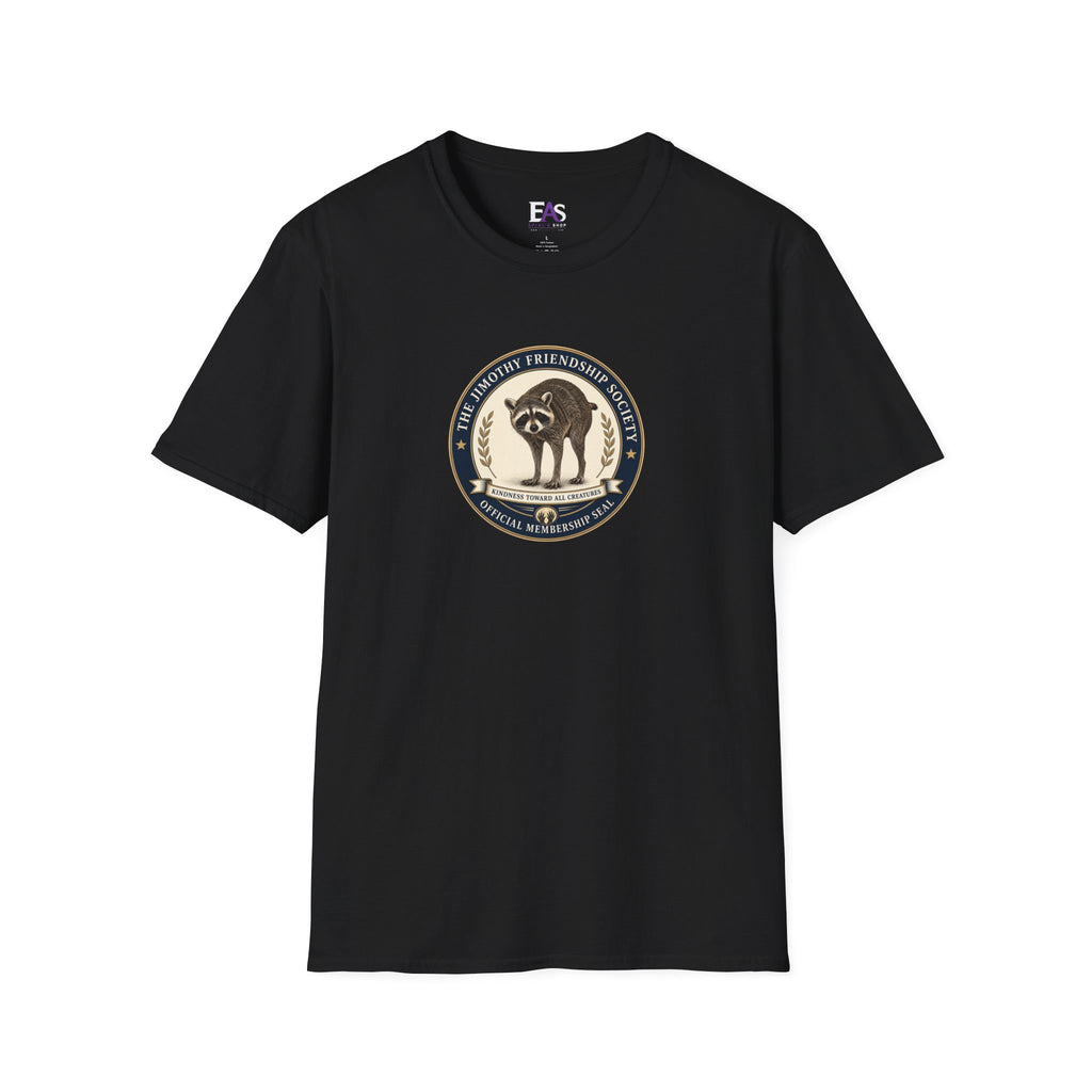 The Jimothy Friendship Society T-Shirt | Raccoon Membership Seal Tee