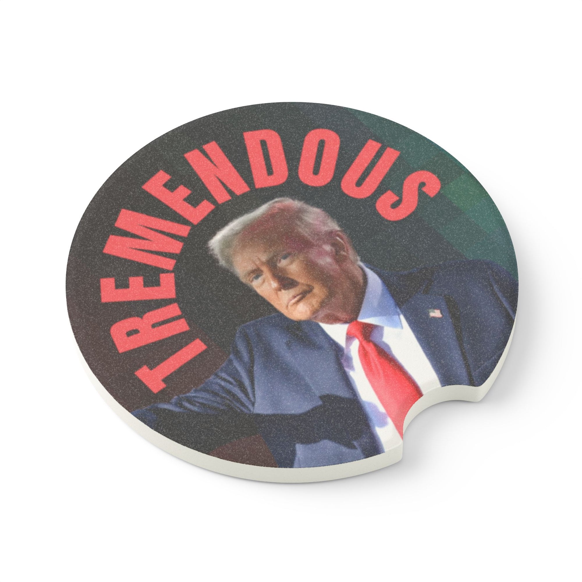Tremendous Trump Soapstone Car Coaster
