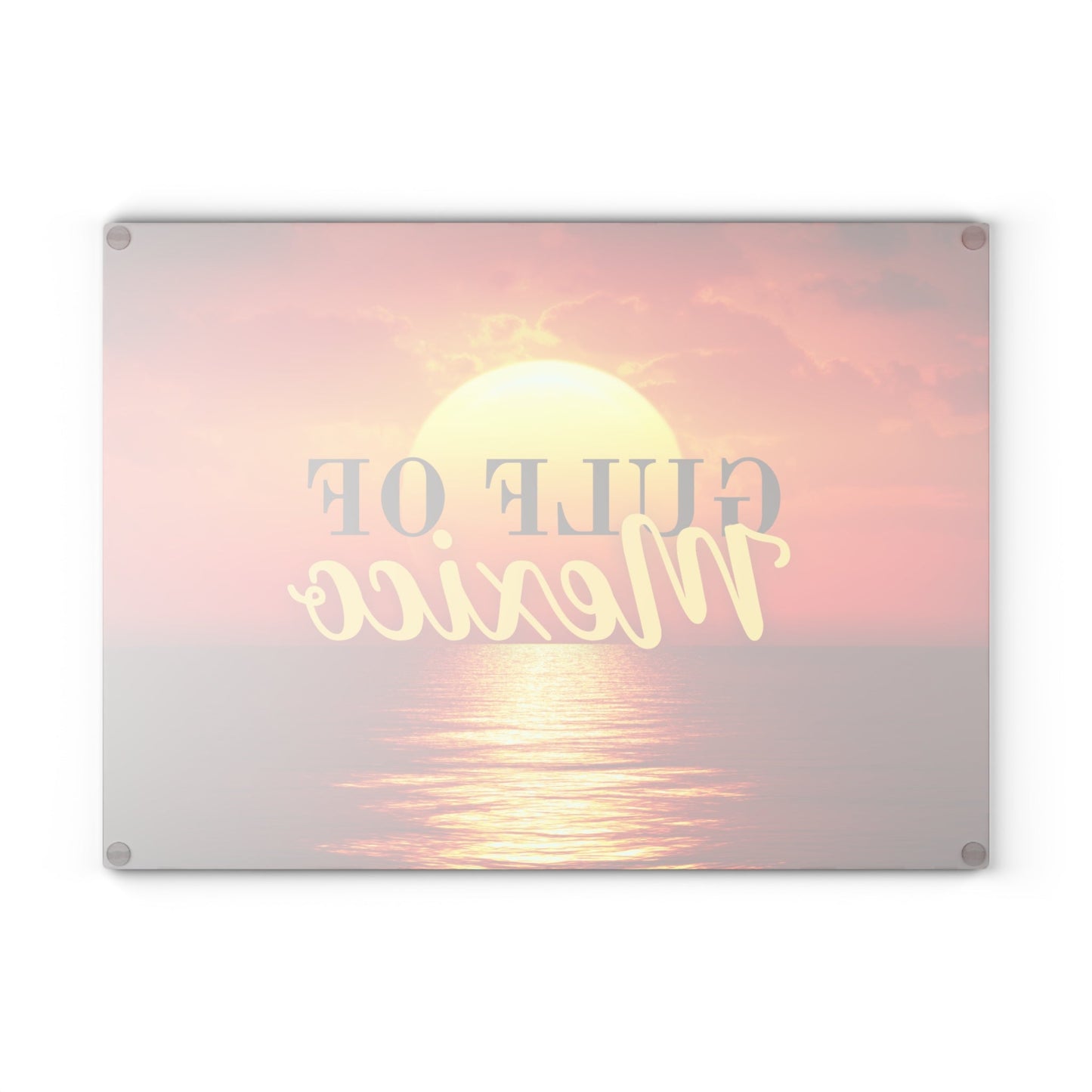 Gulf of Mexico Sunset Glass Cutting Board Printify
