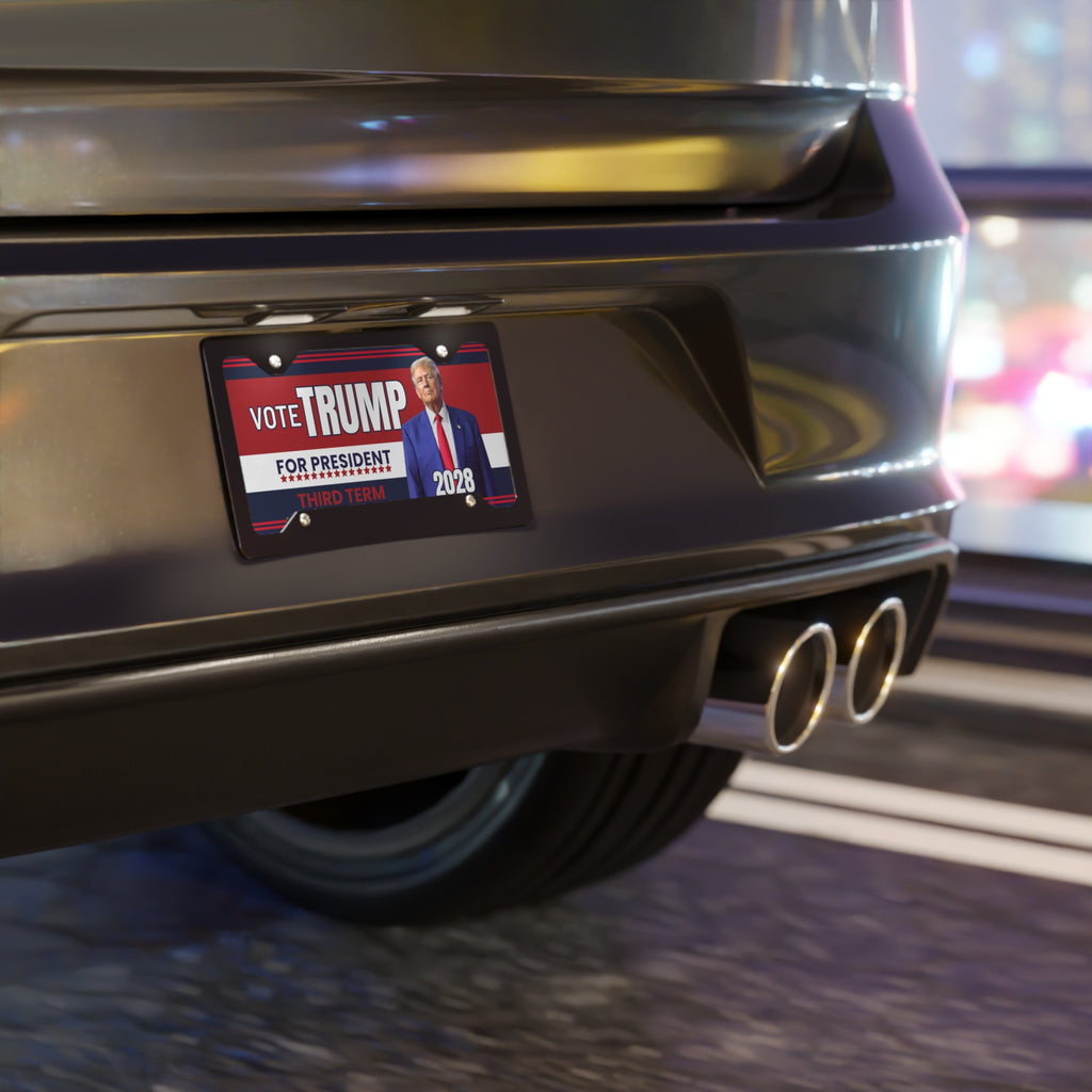 Vote Trump 2028 Vanity Plate - Patriotic Car Accessory