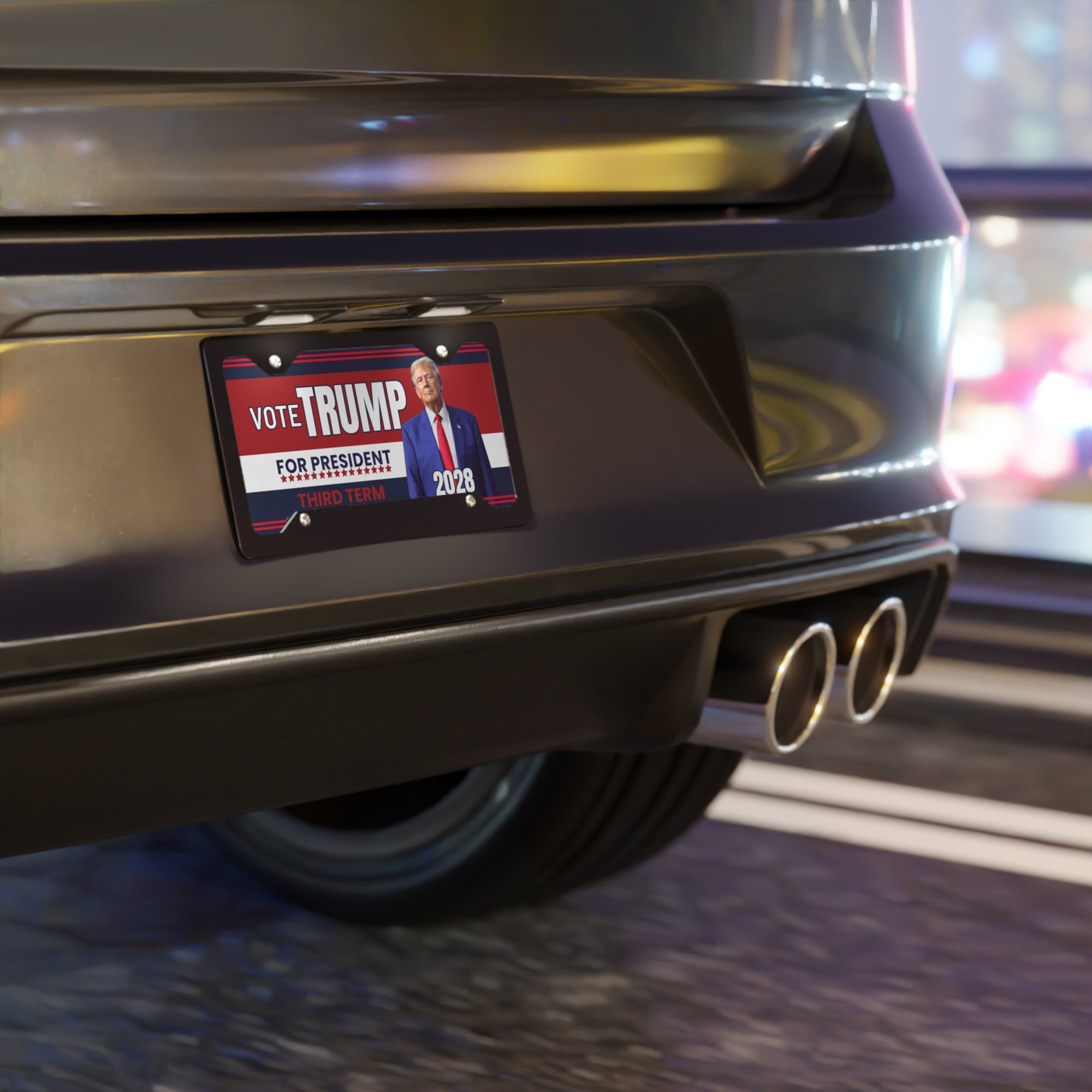 Vote Trump 2028 Vanity Plate - Patriotic Car Accessory