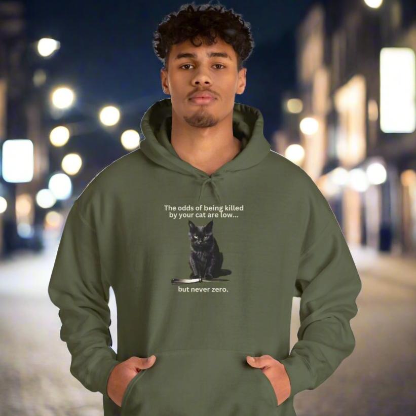 Photo depicting the ​Odds Unisex Heavy Blend™ Hooded Sweatshirt from EpiAl's Shop.