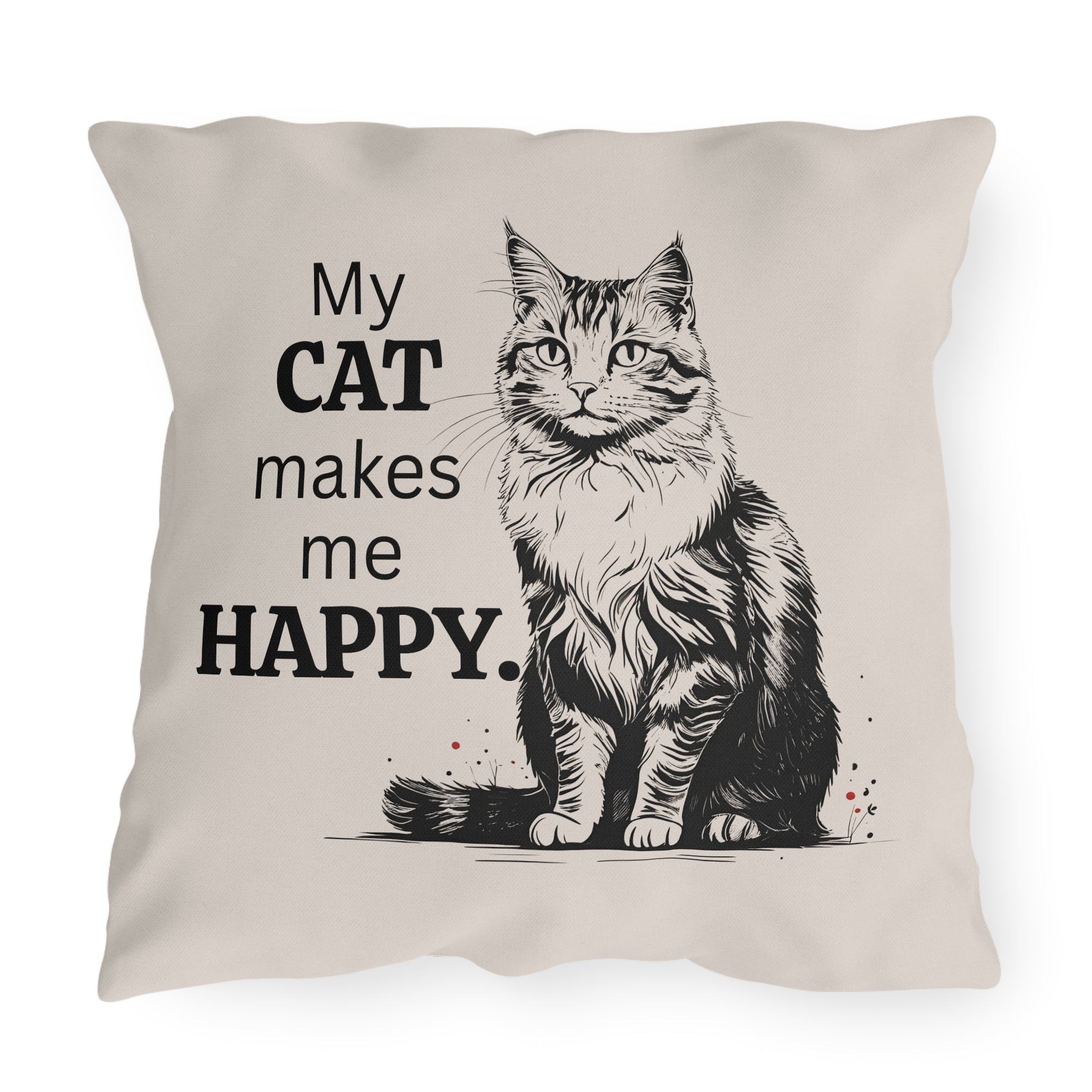 Cat-Themed Outdoor Pillows, Cozy Decor for Cat Lovers