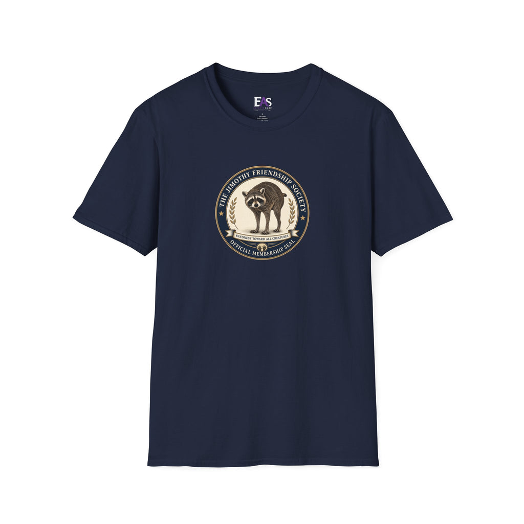 The Jimothy Friendship Society T-Shirt | Raccoon Membership Seal Tee