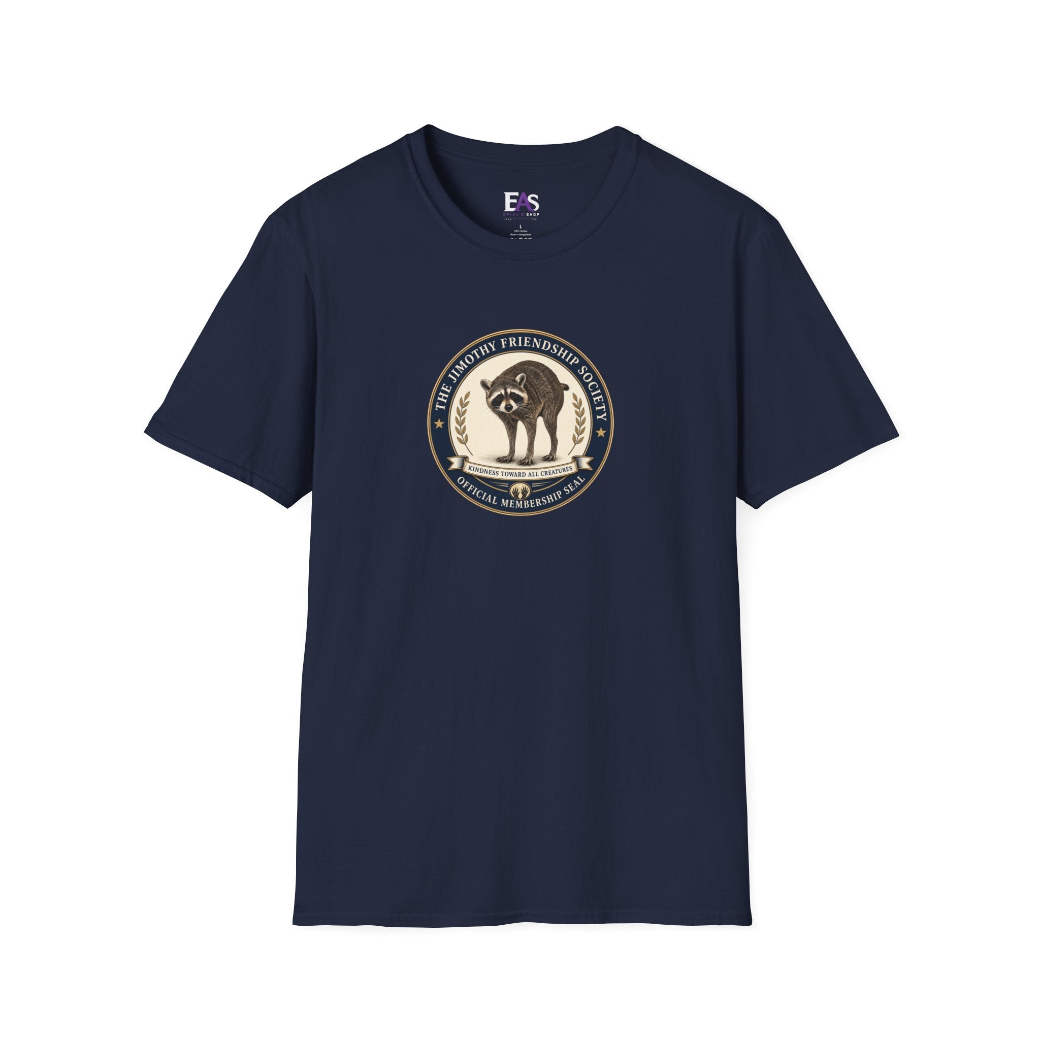 The Jimothy Friendship Society T-Shirt | Raccoon Membership Seal Tee