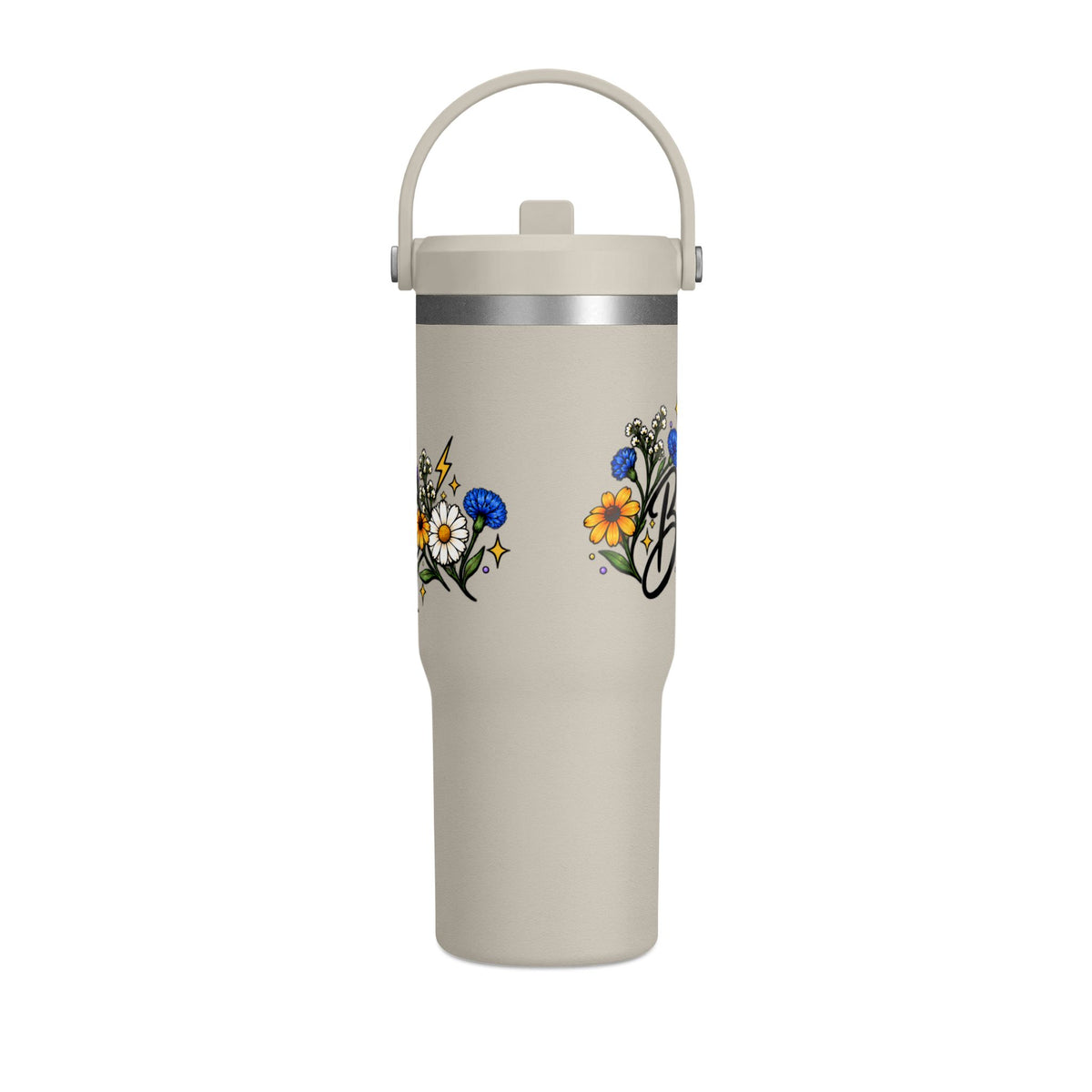 Beautifully Electric 32 oz Tumbler | Epilepsy Awareness Floral Travel Cup
