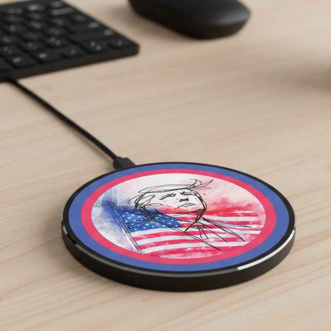 Swoop Guy Patriotic Wireless Charger – USA Sketch Qi Charging Pad