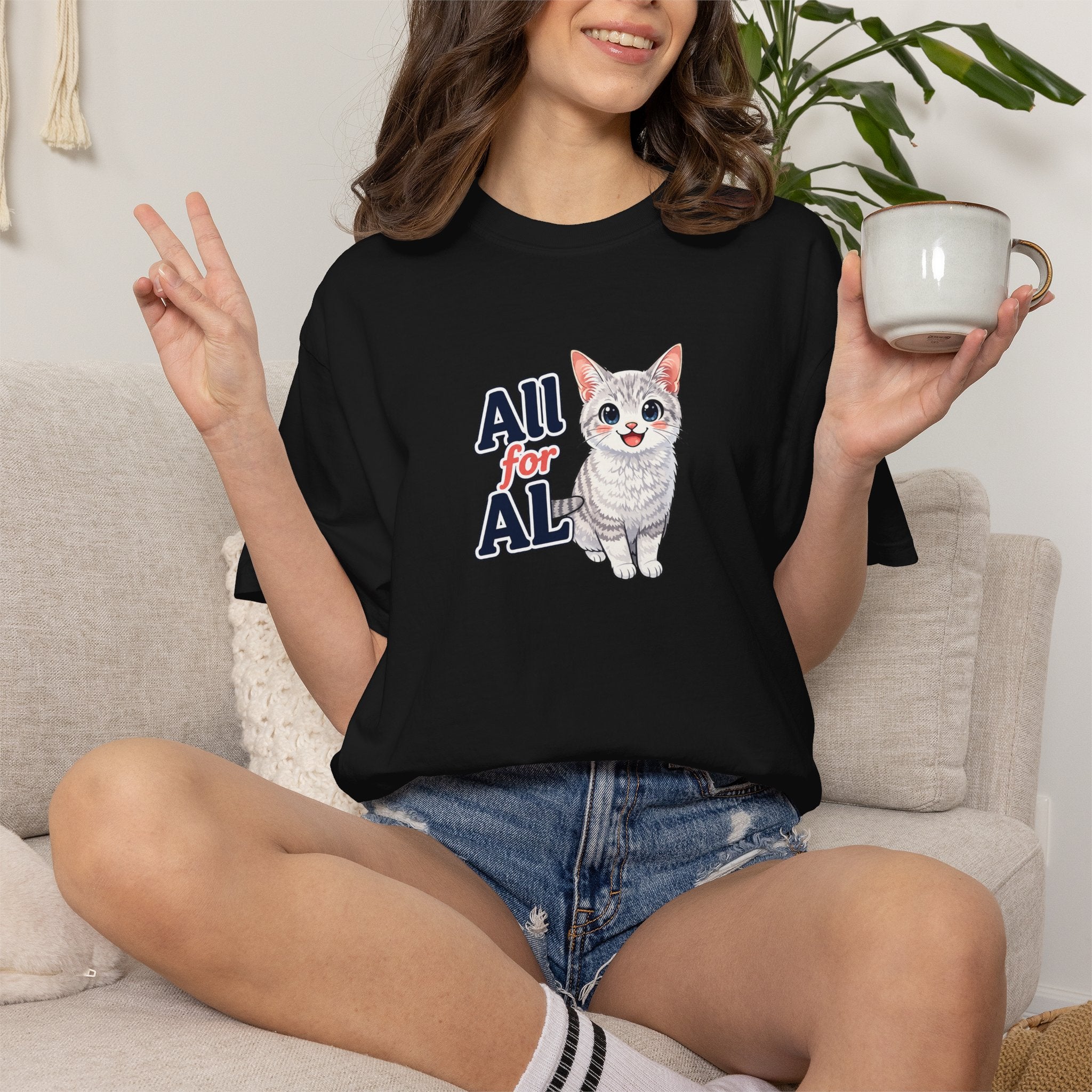 All for AL Cat Graphic T-Shirt